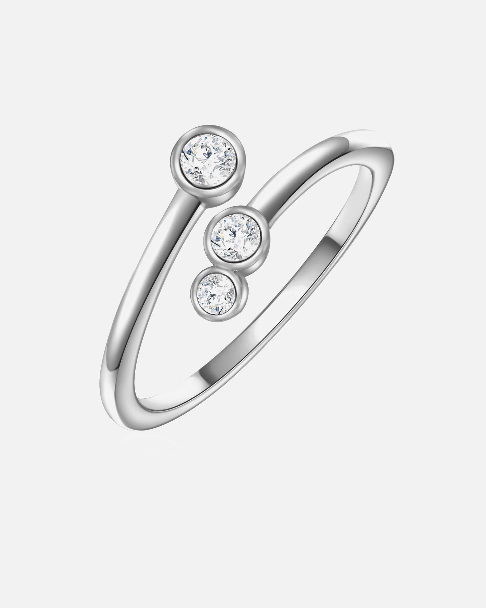 Pierścionek dla Kobieta Glanzstücke München Pierścionek z Srebro wysokiej próby w Srebrny 48