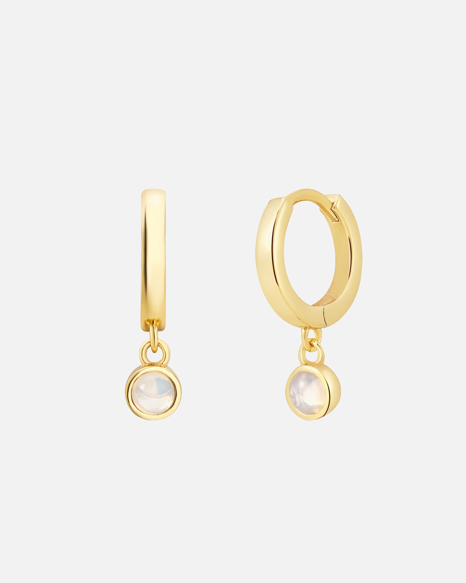 Obrączki dla Kobieta Kolczyki z Srebro wysokiej próby w Żółte złoto 16,6 mm