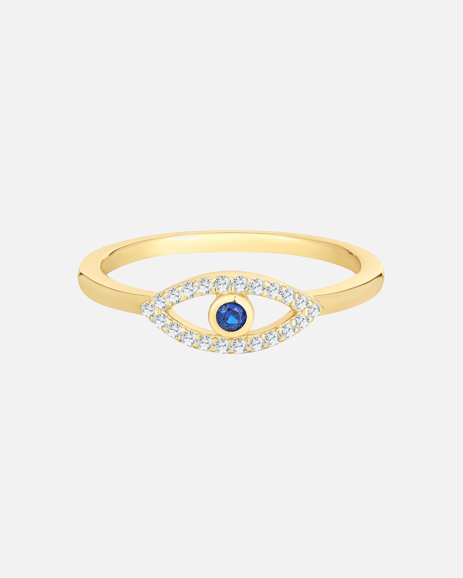 Pierścionek dla Kobieta Glanzstücke München Pierścionek Wszechwidzace oko z Srebro wysokiej próby w Żółte złoto 48