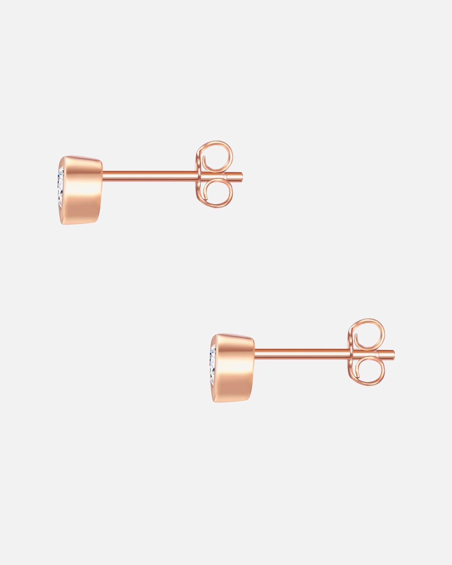 Kolczyki dla Kobieta Rafaela Donata Srebrne kolczyki sztyfty Serce srebro wysokiej próby Cyrkonia srebrny 5,1 mm