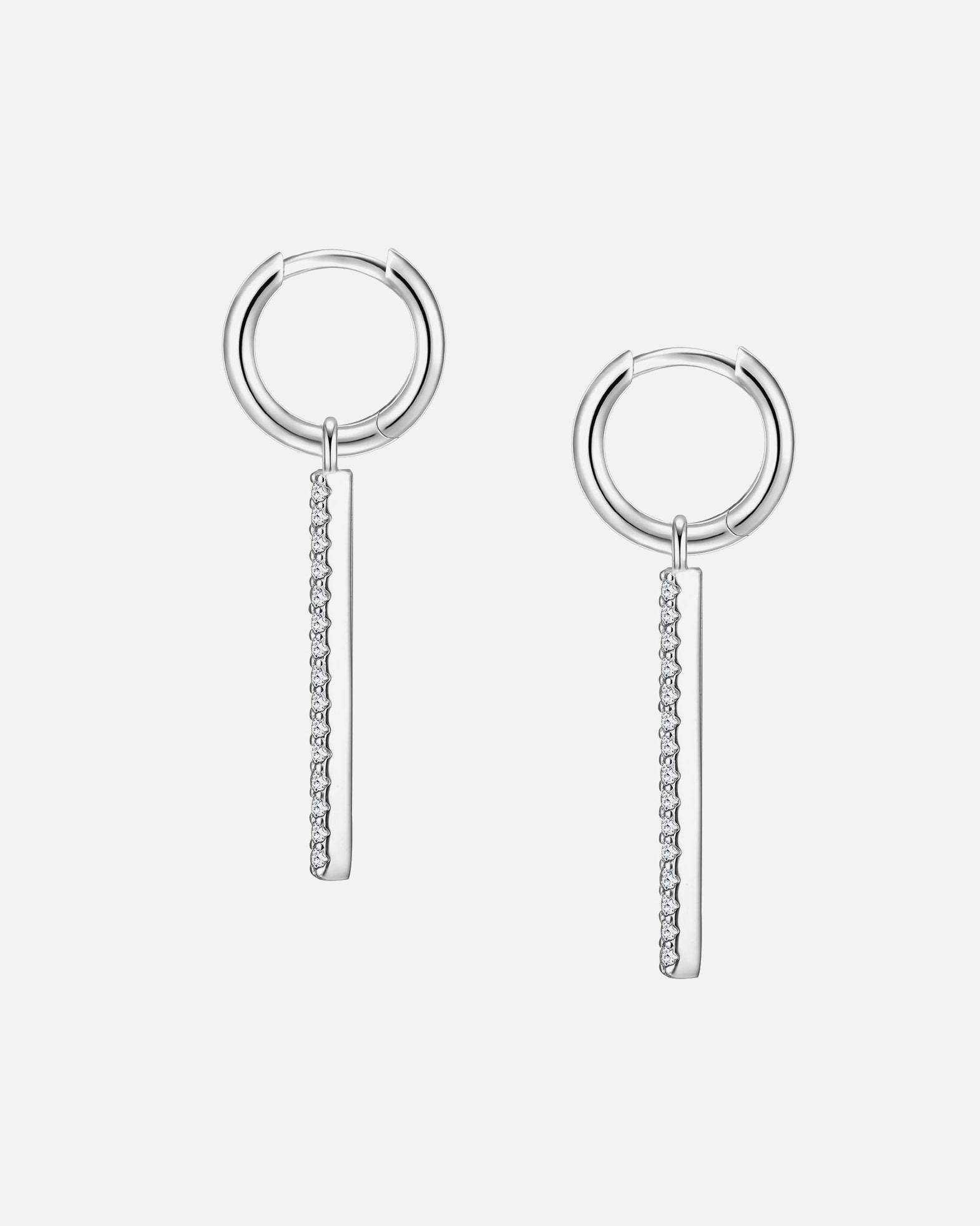 Obrączki dla Kobieta Glanzstücke München Srebrne kolczyki kreole srebro wysokiej próby Cyrkonia srebrny 34,1 mm