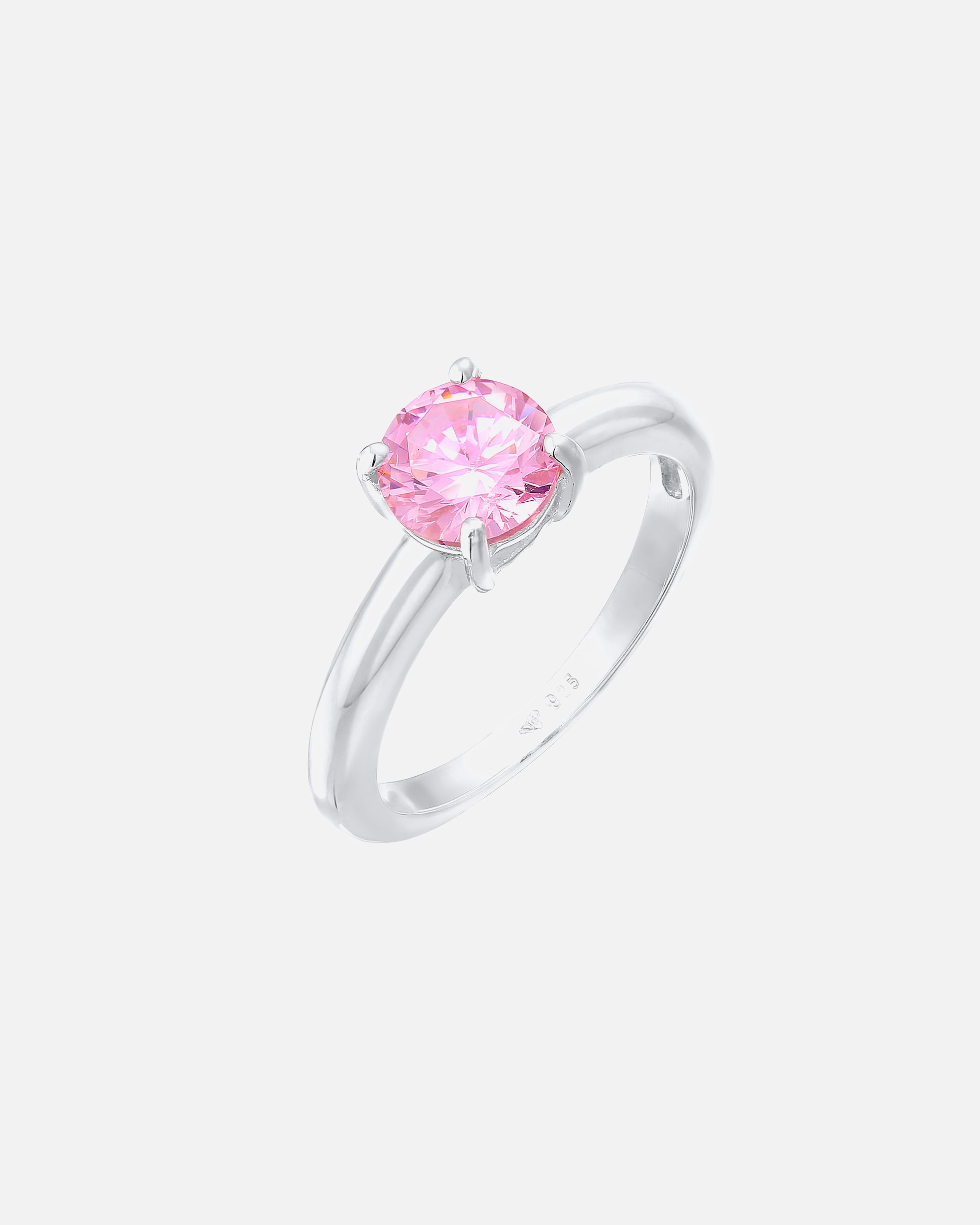Pierścionek dla Kobieta Elli Damski pasjans klasyczny z kryształami cyrkonii w srebrze próby 925 Sterling Silver 54