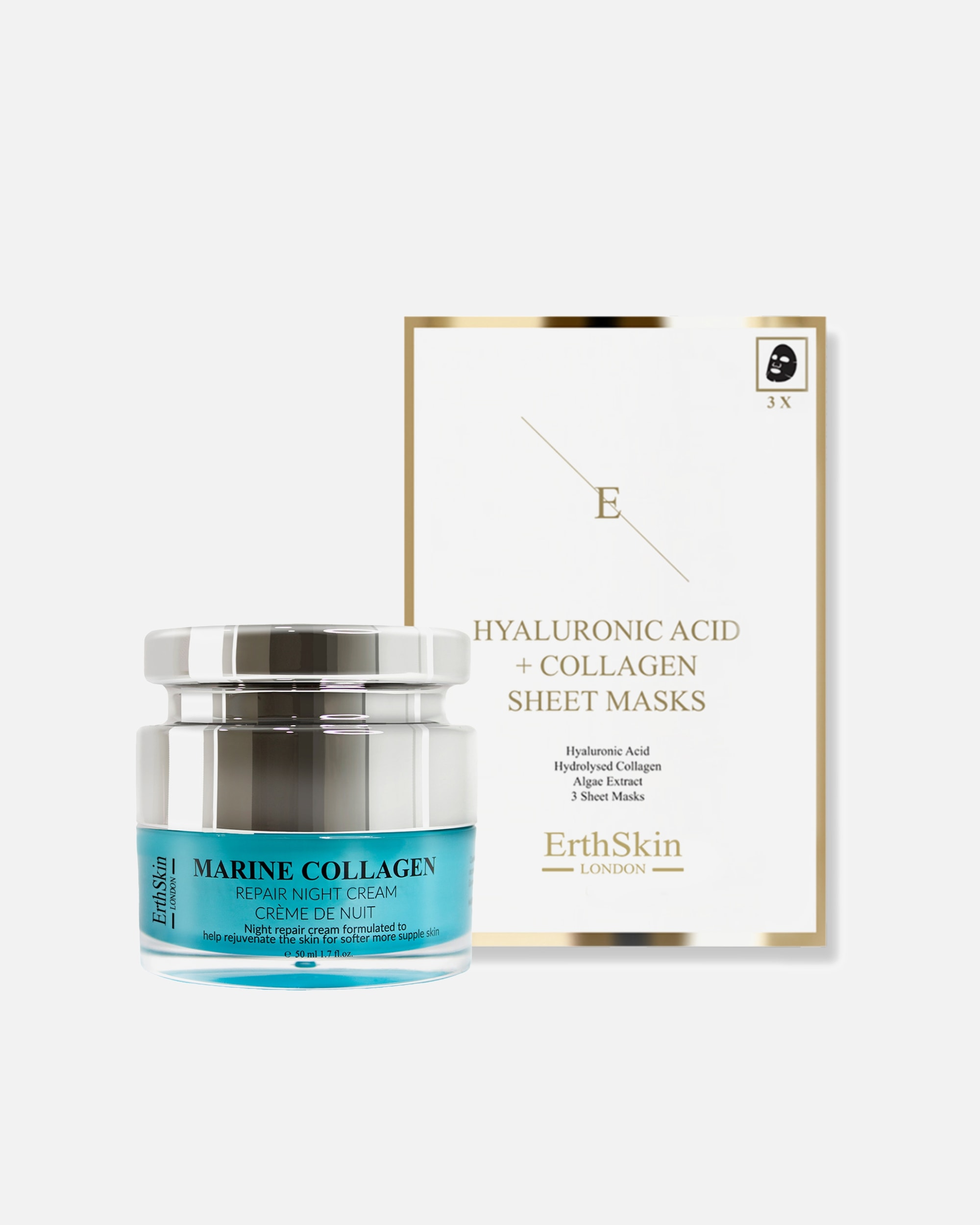 Zestaw do pielęgnacji twarzy dla Kobieta ErthSkin London Marine Night & Mask Duo 1 sztukaka