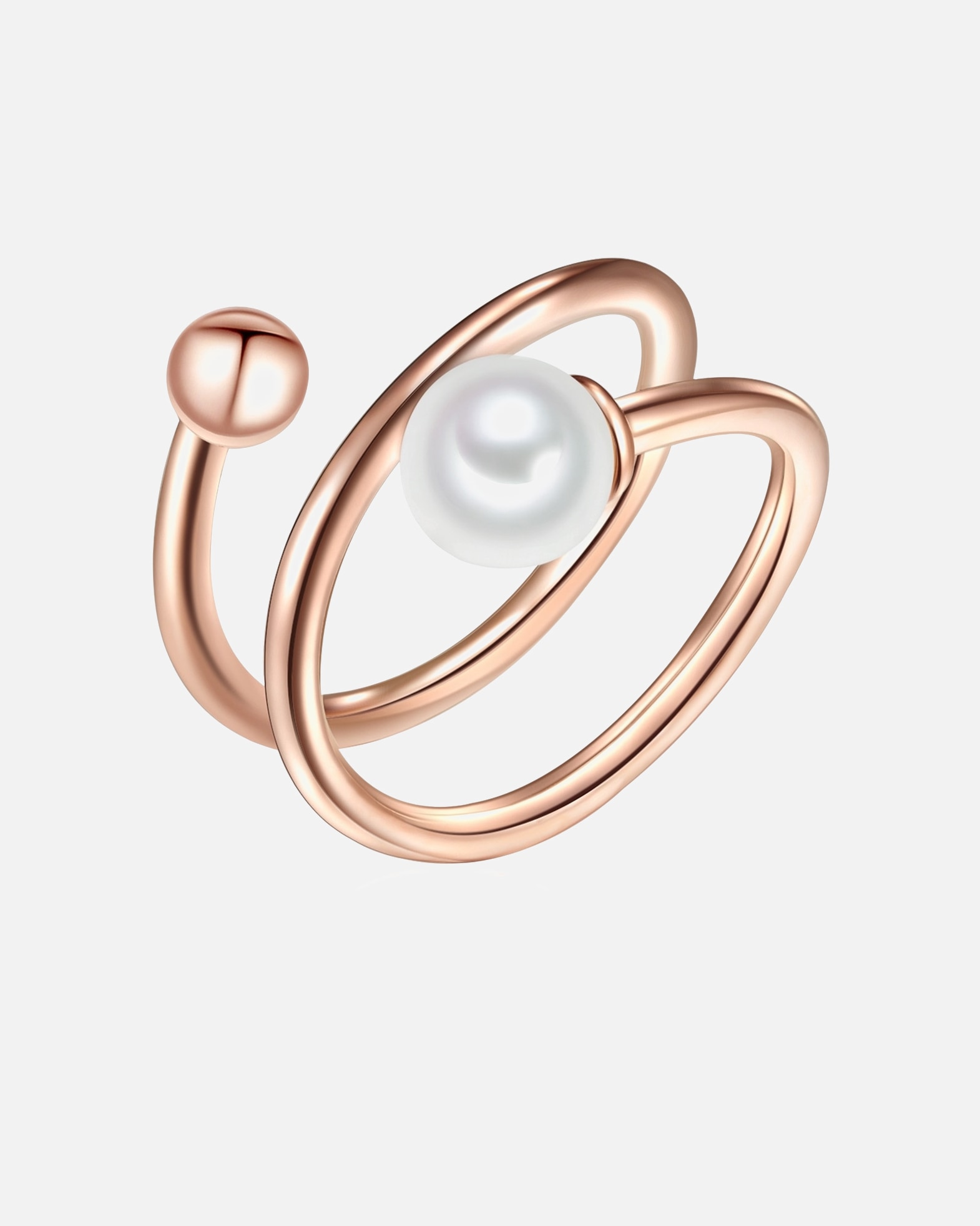 Pierścionek dla Kobieta Srebro wysokiej pr óby Perła hodowlana słodkowodna 58