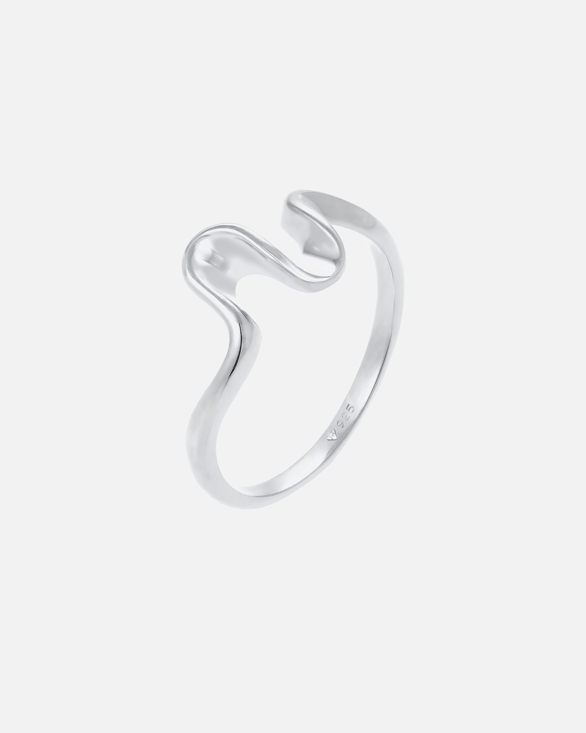 Pierścionek dla Kobieta Elli Damski pierścionek Wave Look Trend ze srebra próby 925 Sterling Silver 52
