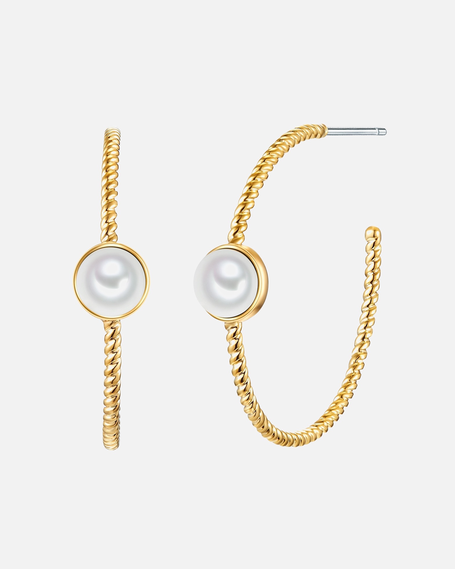 Obrączki dla Kobieta Lulu & Jane Mosiadz Sztuczna perła 32,0 mm