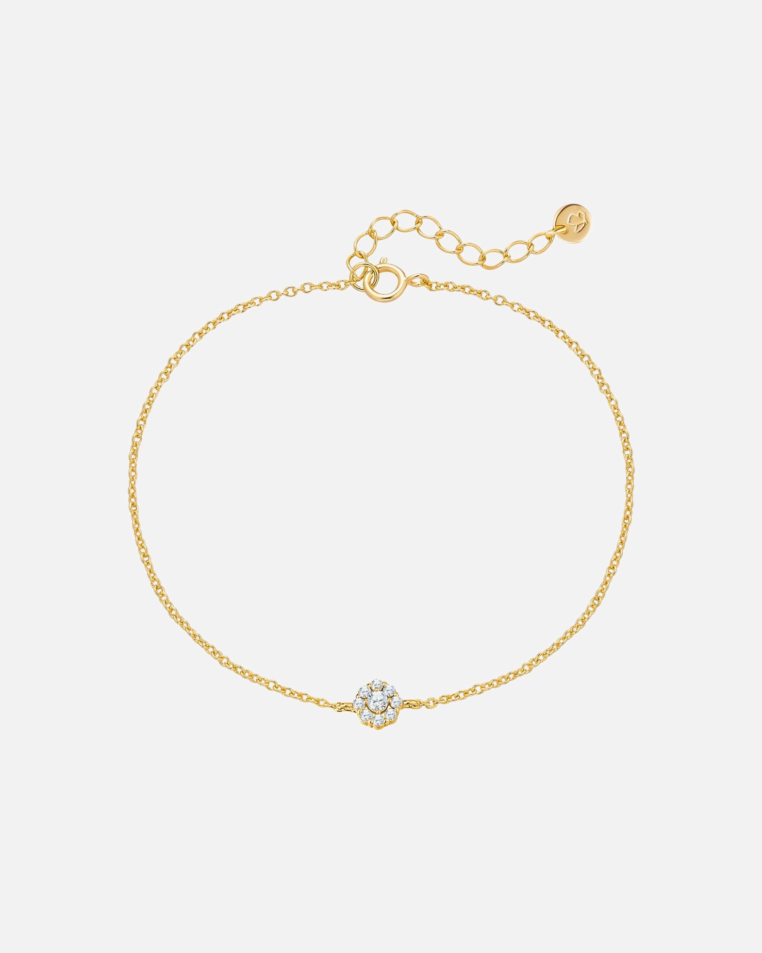 Bransoletka dla Kobieta Bransoletka z Srebro wysokiej próby w Żółte złoto 17,0 cm Basislänge + 3,0 cm Verlängerung