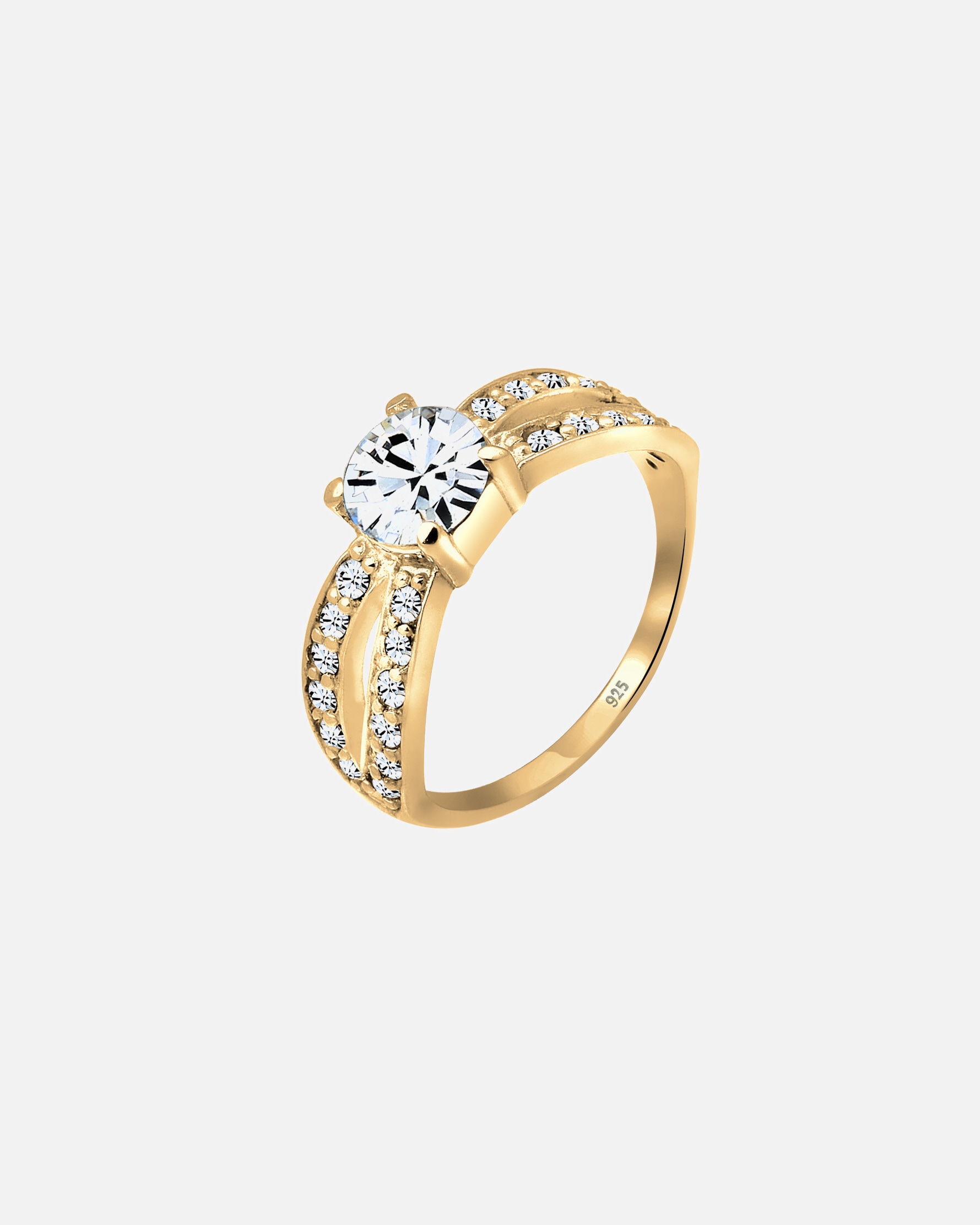 Pierścionek dla Kobieta Elli Damski pasjans Glamorous z kryształem ze srebra próby 925 Sterling Silver 54
