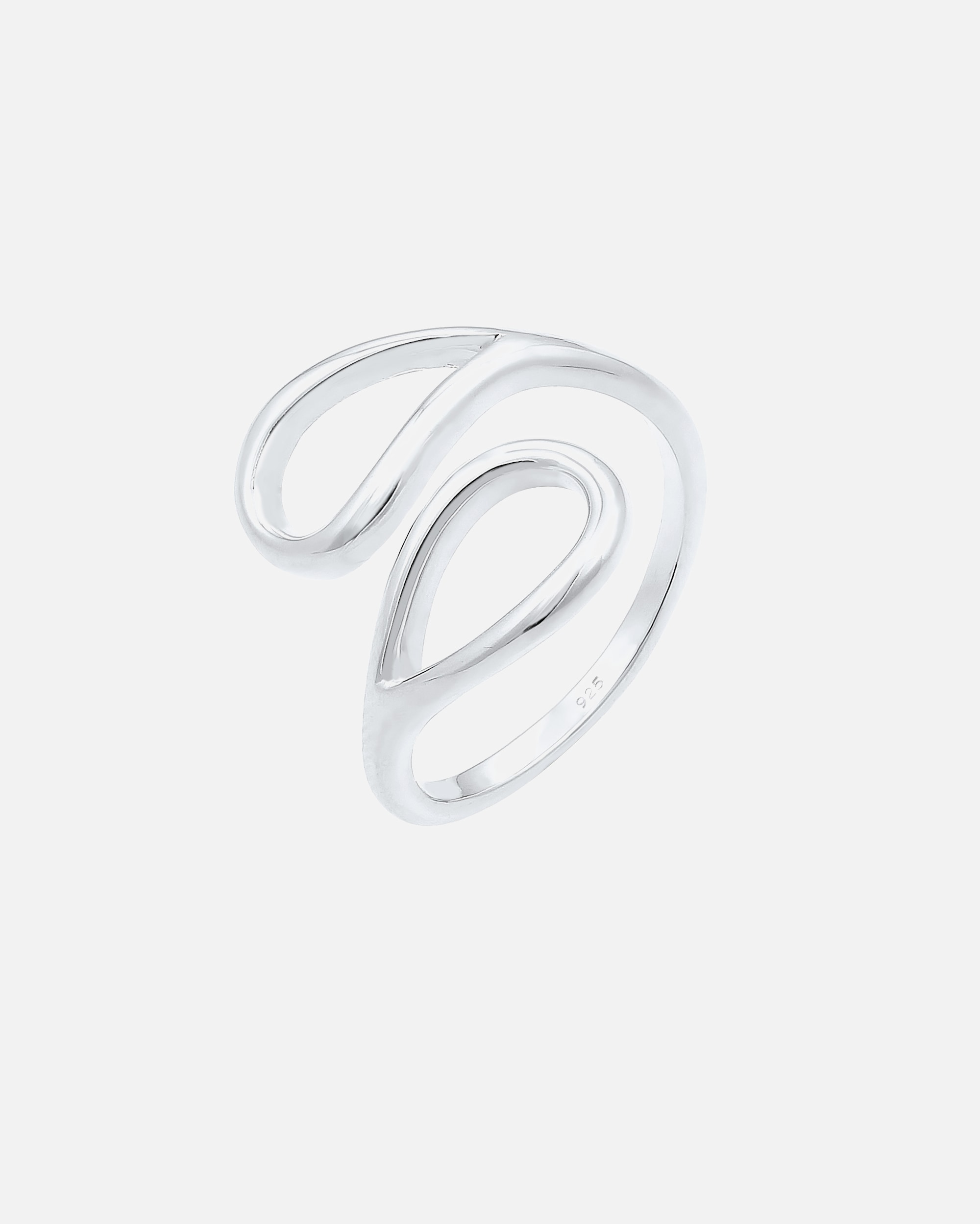 Pierścionek dla Kobieta Elli Damski Cut-Out krople otwarty i regulowany w srebrze 925 Sterling Silver silberfarben