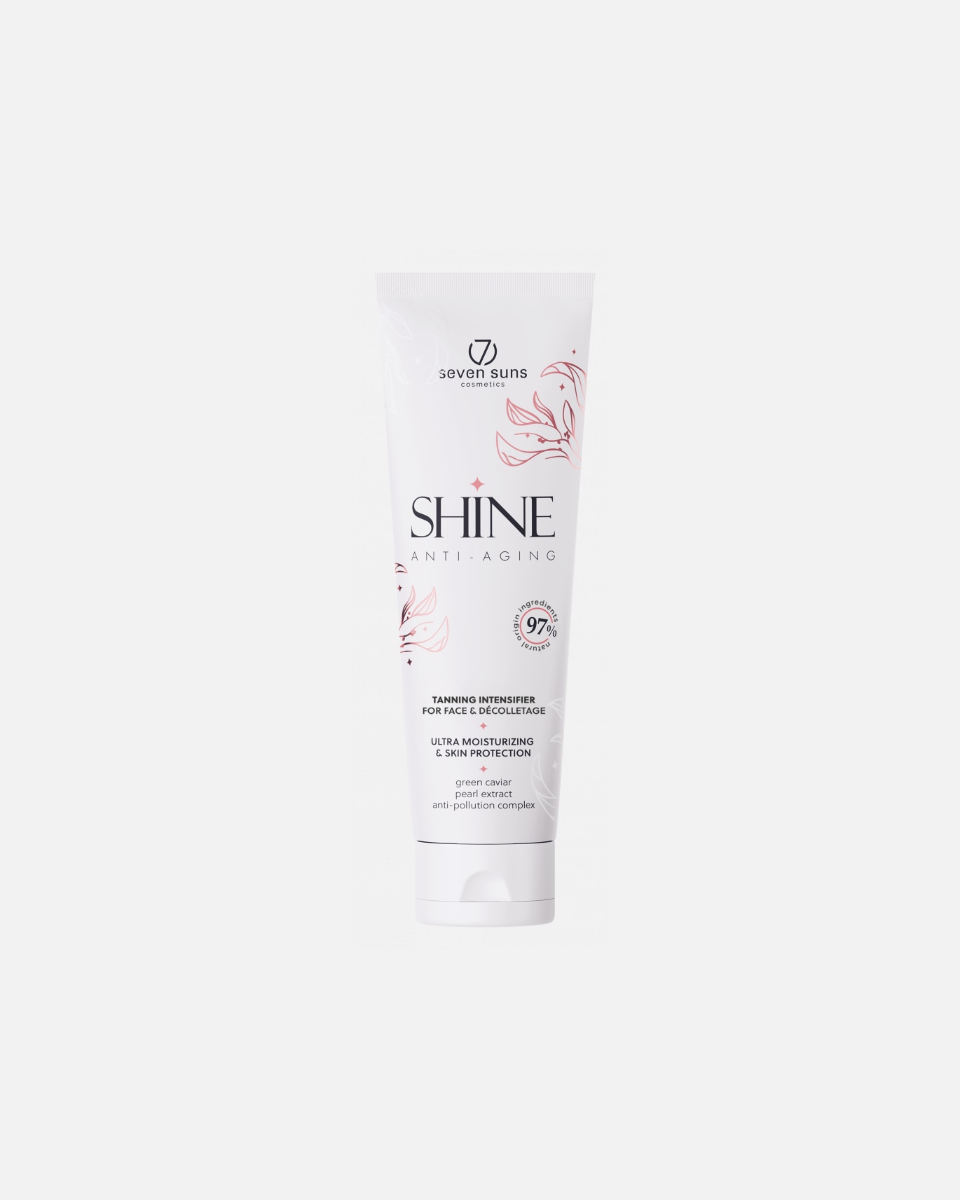 Opalanie twarzy dla Unisex 7suns Default Brand Line Przyspieszacz do opalania twarzy z zielonym kawiorem i masłem mango 75 ml