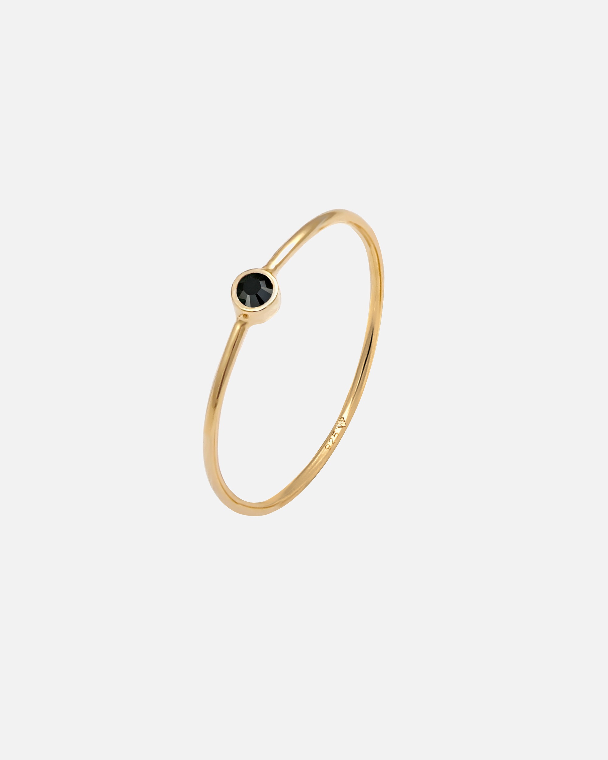 Pierścionek dla Kobieta Elli Damski do łączenia minimalistyczny filigranowy z kryształami w srebrze 925 Sterling Silver 60