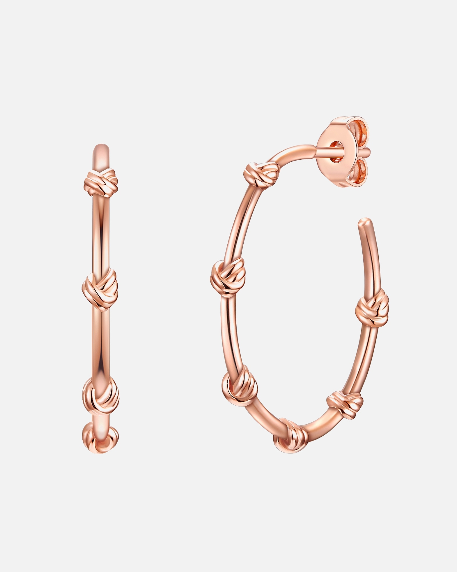 Kolczyki dla Kobieta Glanzstücke München Srebrne kolczyki kreole srebro wysokiej próby różowe złoto 25,0 mm