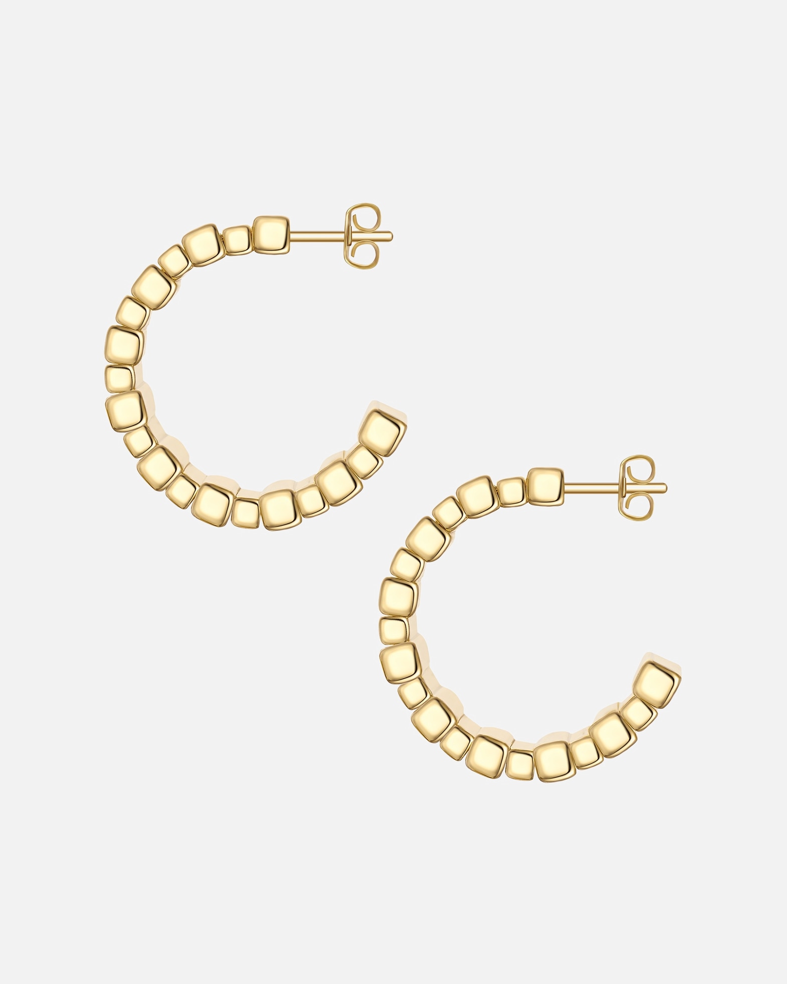 Obrączki dla Kobieta Yokoamii Kolczyki kólka z pozlacanego mosiadzu 22,4 mm