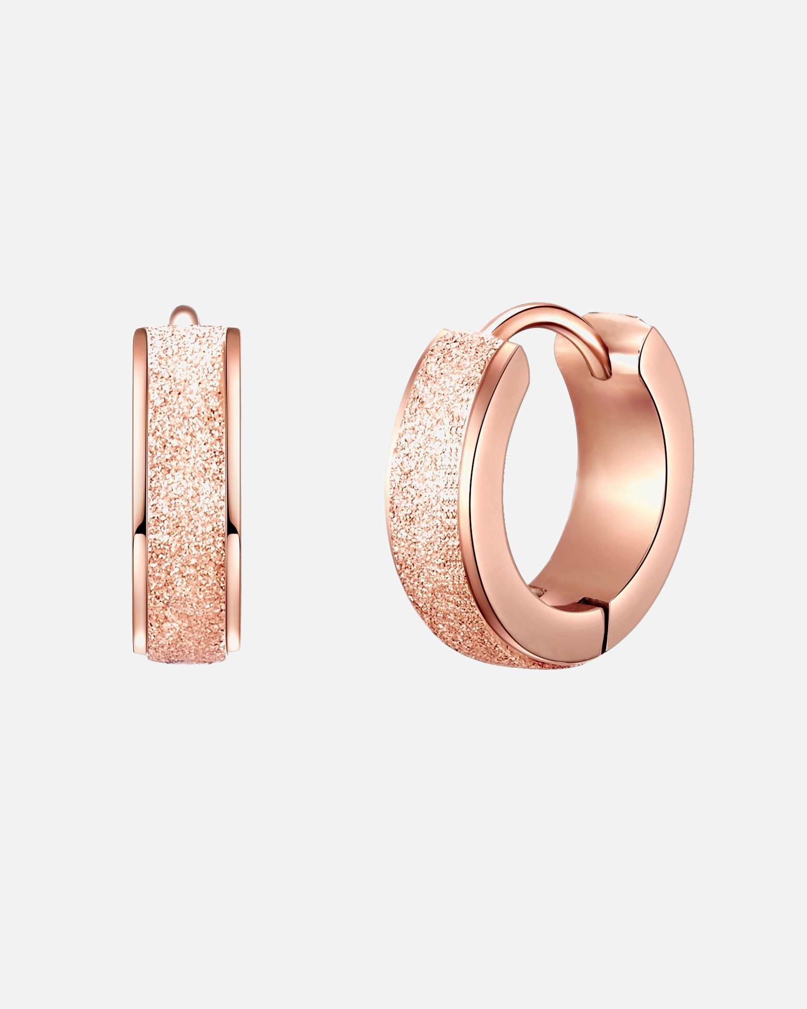 Obrączki dla Kobieta EASTSIDE Kolczyki kreole ze stali szlachetnej Stal szlachetna różowe złoto 12,9 mm