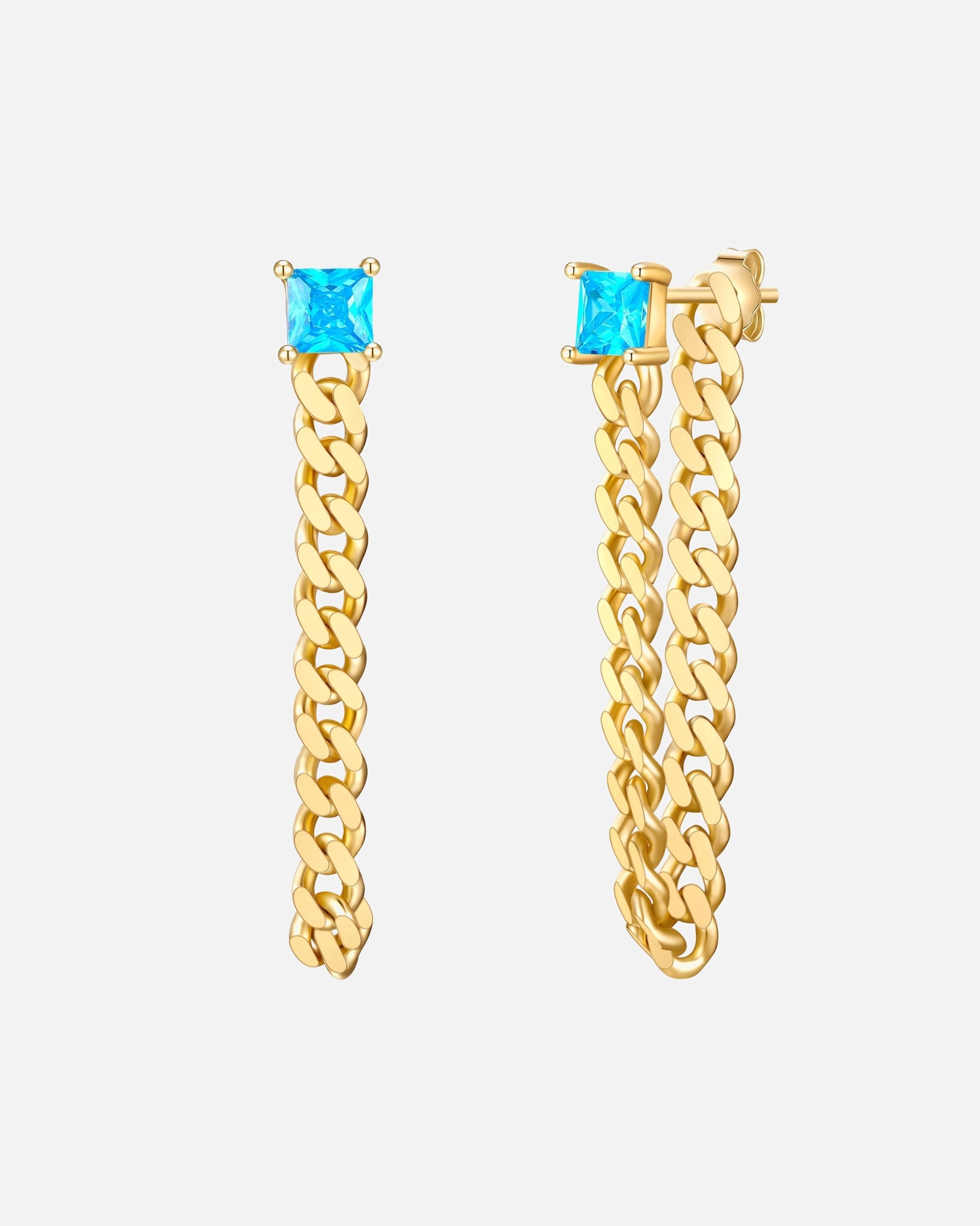 Kolczyki dla Kobieta Kolczyki z Srebro wysokiej próby w Żółte złoto 34,1 mm