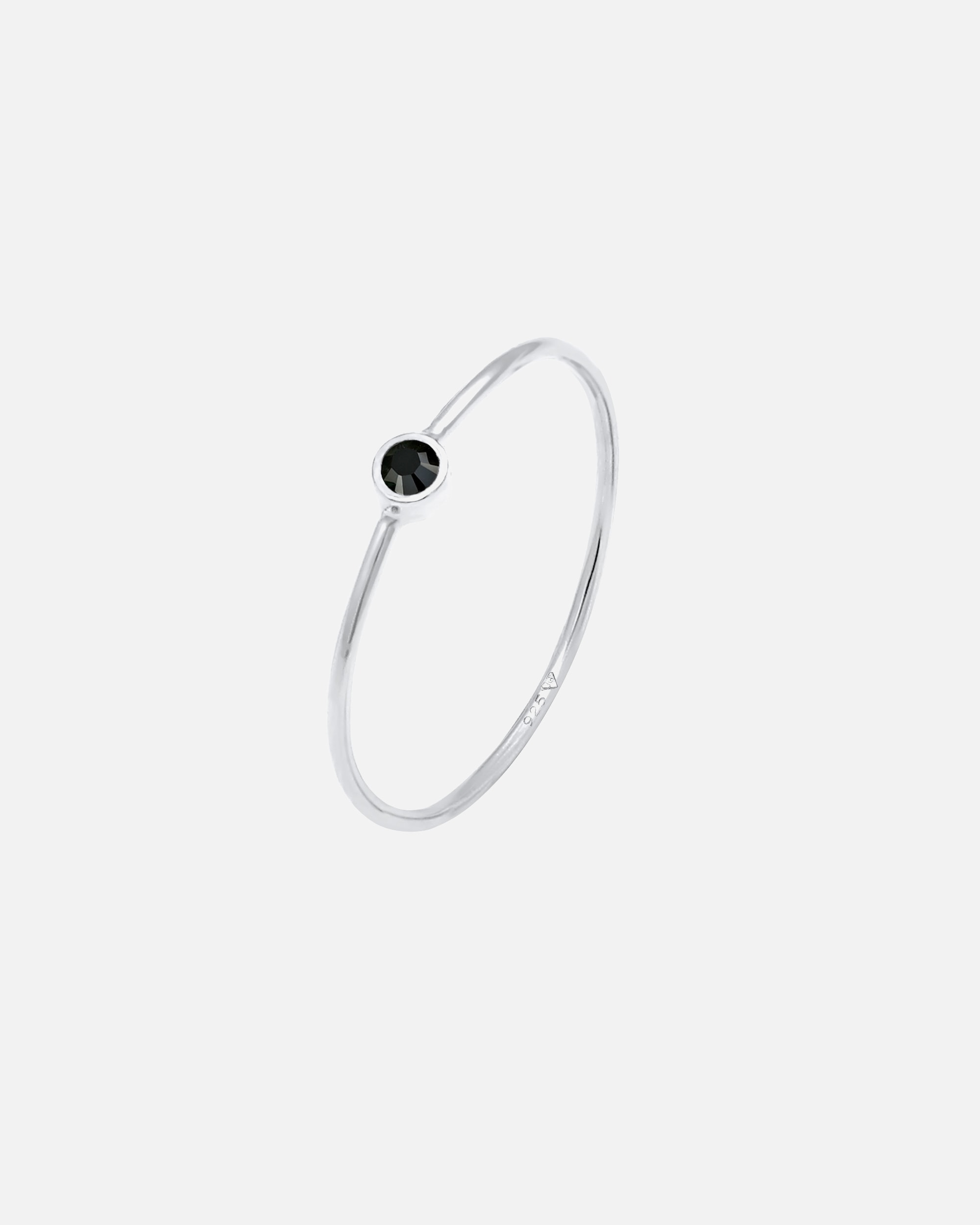 Pierścionek dla Kobieta Elli Damski do łączenia minimalistyczny filigranowy z kryształami w srebrze 925 Sterling Silver 44