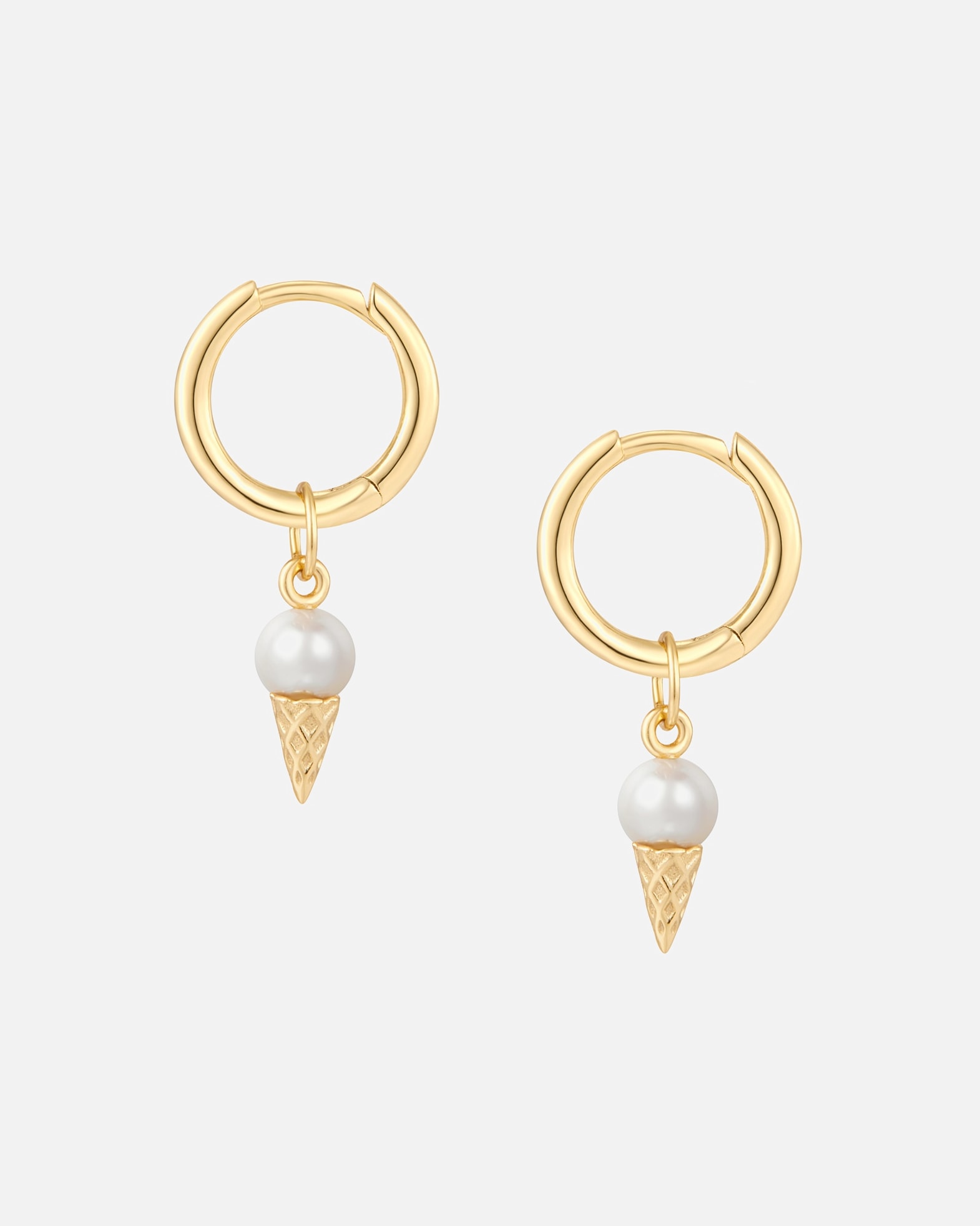 Obrączki dla Kobieta Glanzstücke München Srebrne kolczyki kreolki Lód Srebro wysokiej próby Żółte złoto 22,2 mm