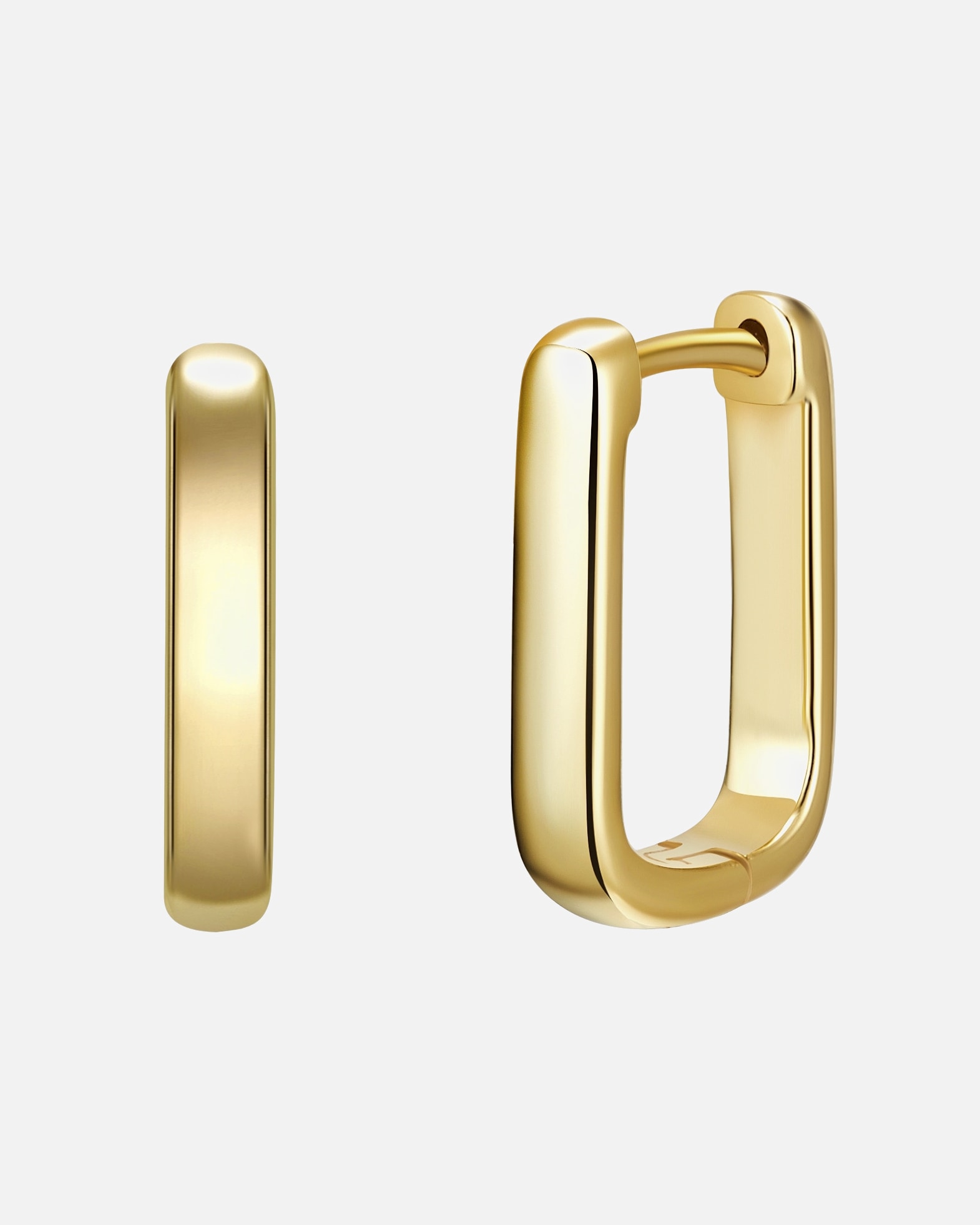 Obrączki dla Kobieta Srebrne kolczyki kreole srebro wysokiej próby żółte złoto 14,4 mm