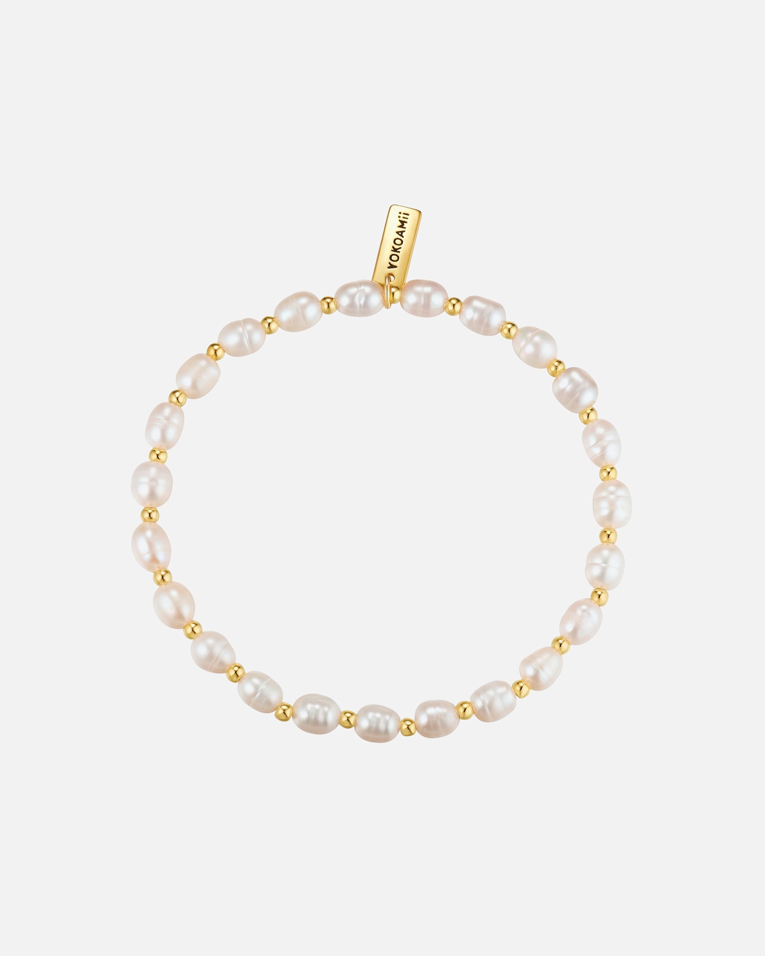 Bransoletka dla Kobieta Yokoamii Bransoletka z Mosiadz w Żółte złoto 16,0 - 21,0 cm, flexibel einstellbar