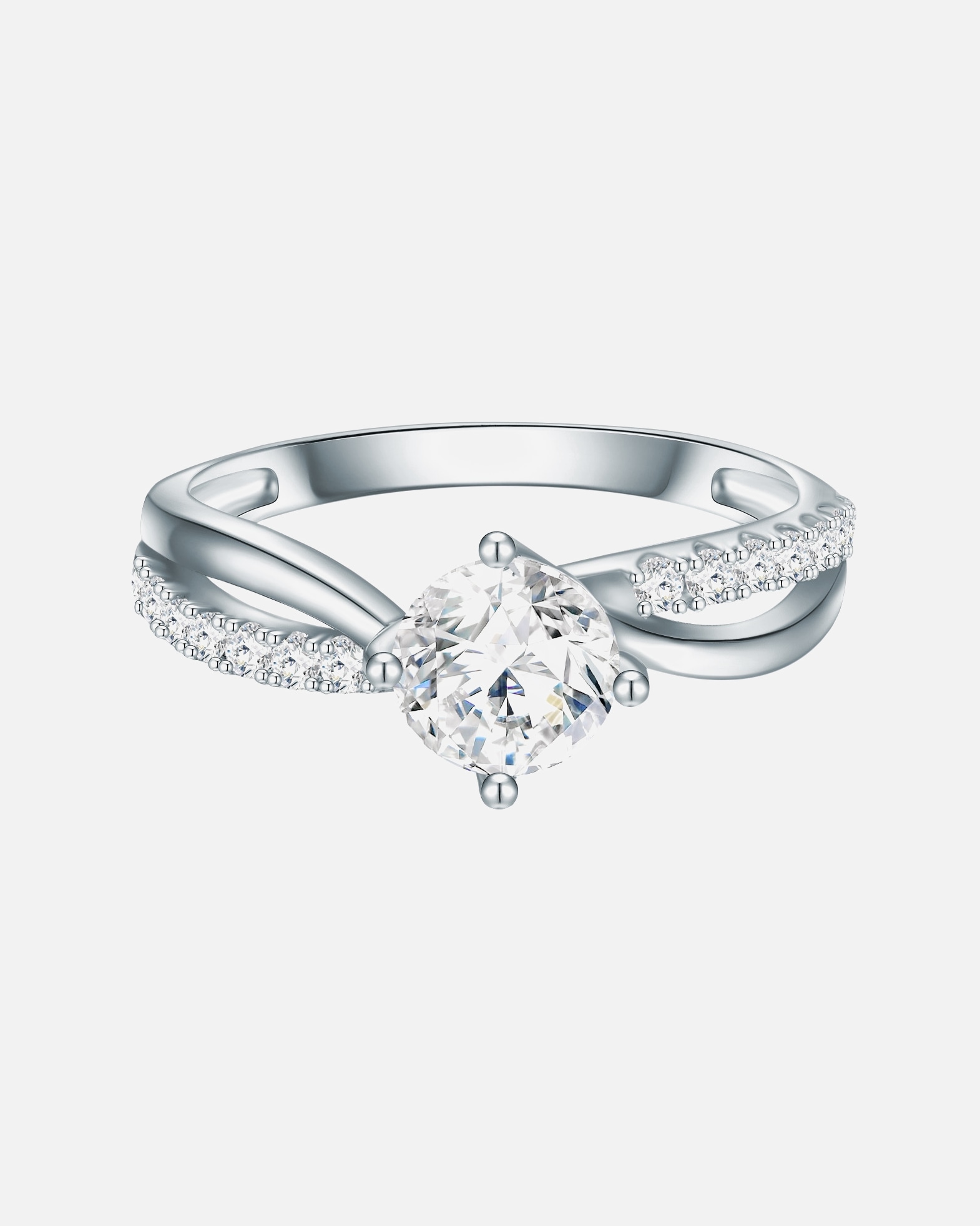 Pierścionek dla Kobieta Trilani Pierścionek Srebro wysokiej próby Srebrny 56