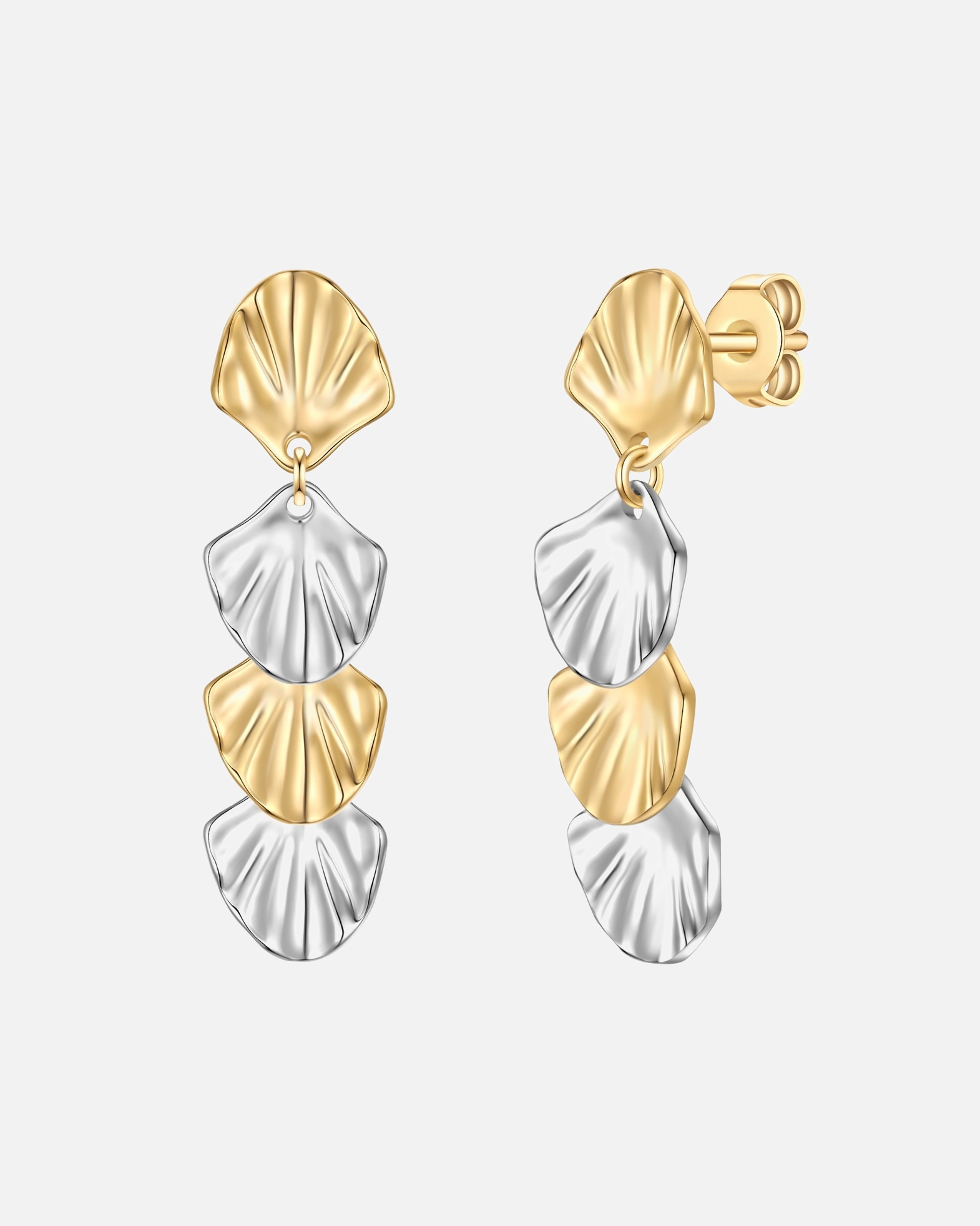 Kolczyki dla Kobieta Yokoamii Kolczyki wiszace z metalowej stopu posrebrzane/pozlacane 49,3 mm