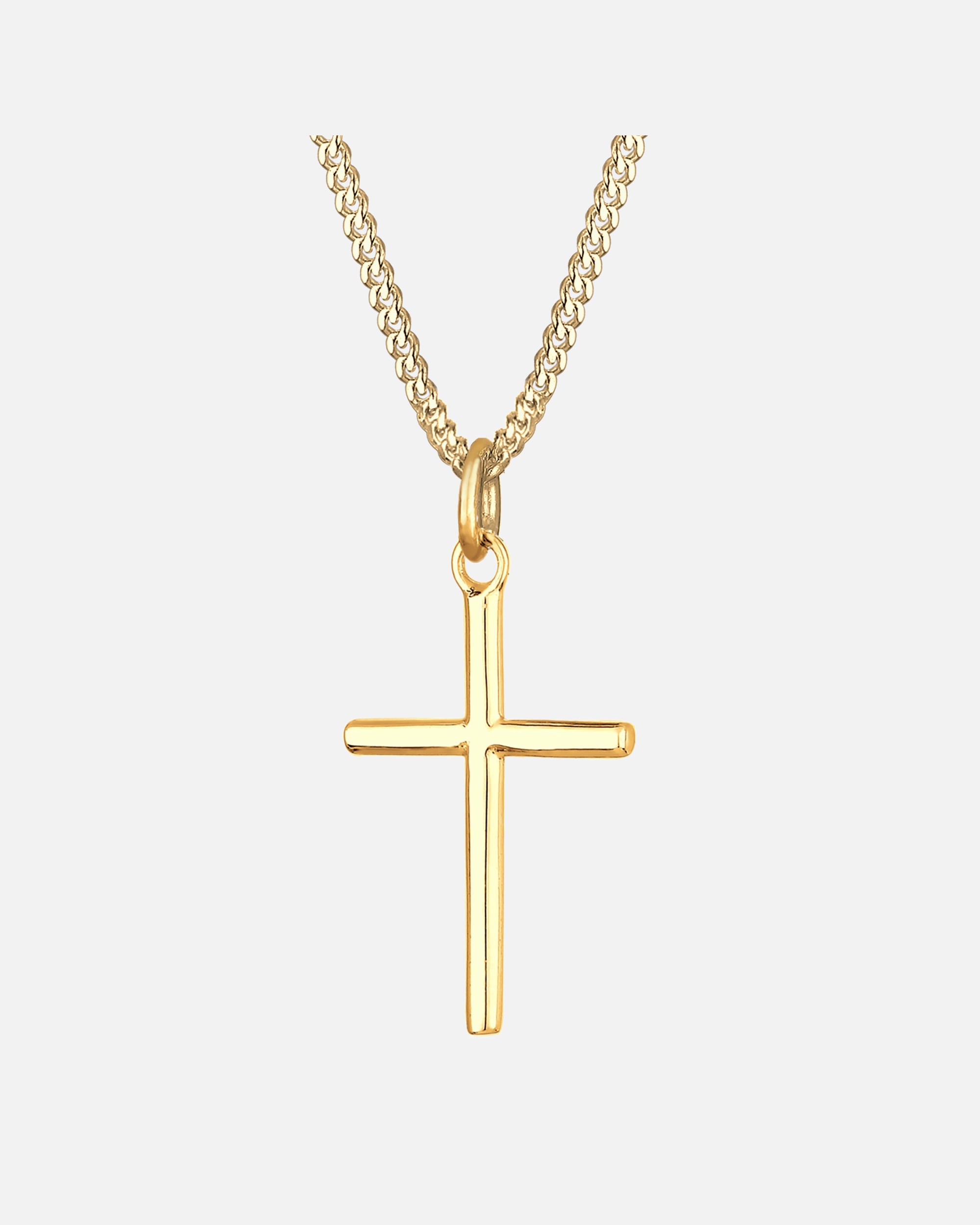 Naszyjnik dla Kobieta Elli Damski wisior krzyżyk Basic ze srebra próby 925 Sterling Silver goldfarben