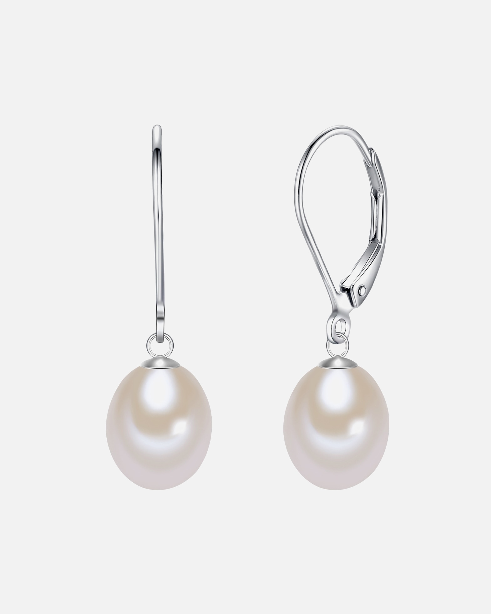 Obrączki dla Kobieta Srebro wysokiej pr óby Perła hodowlana słodkowodna 24,0 mm