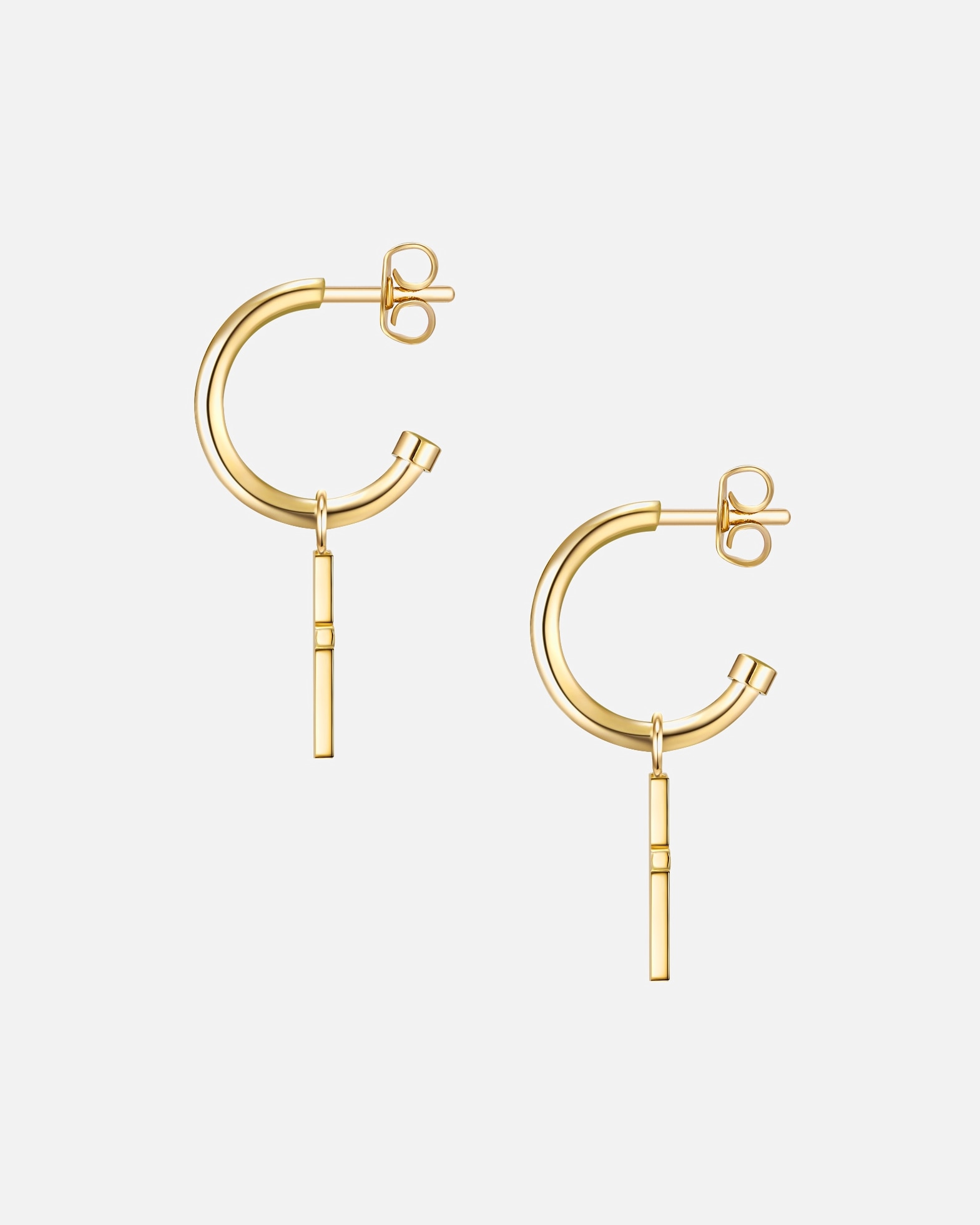 Obrączki dla Kobieta EASTSIDE Kolczyki kreole ze stali szlachetnej Krzyżyk Stal szlachetna żółte złoto 16,2 mm