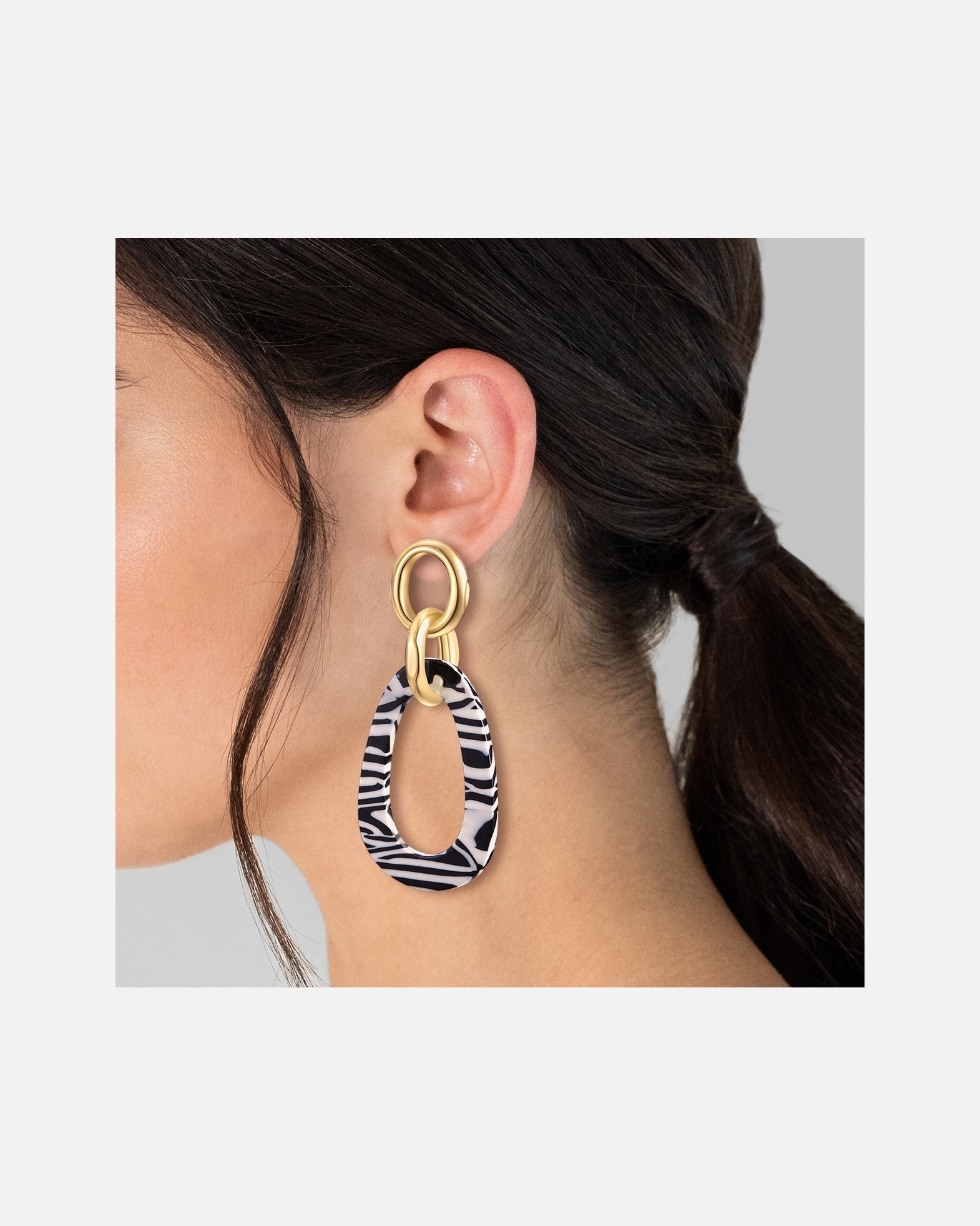 Kolczyki dla Kobieta Lulu & Jane Stop metali Akryl 70,5 mm