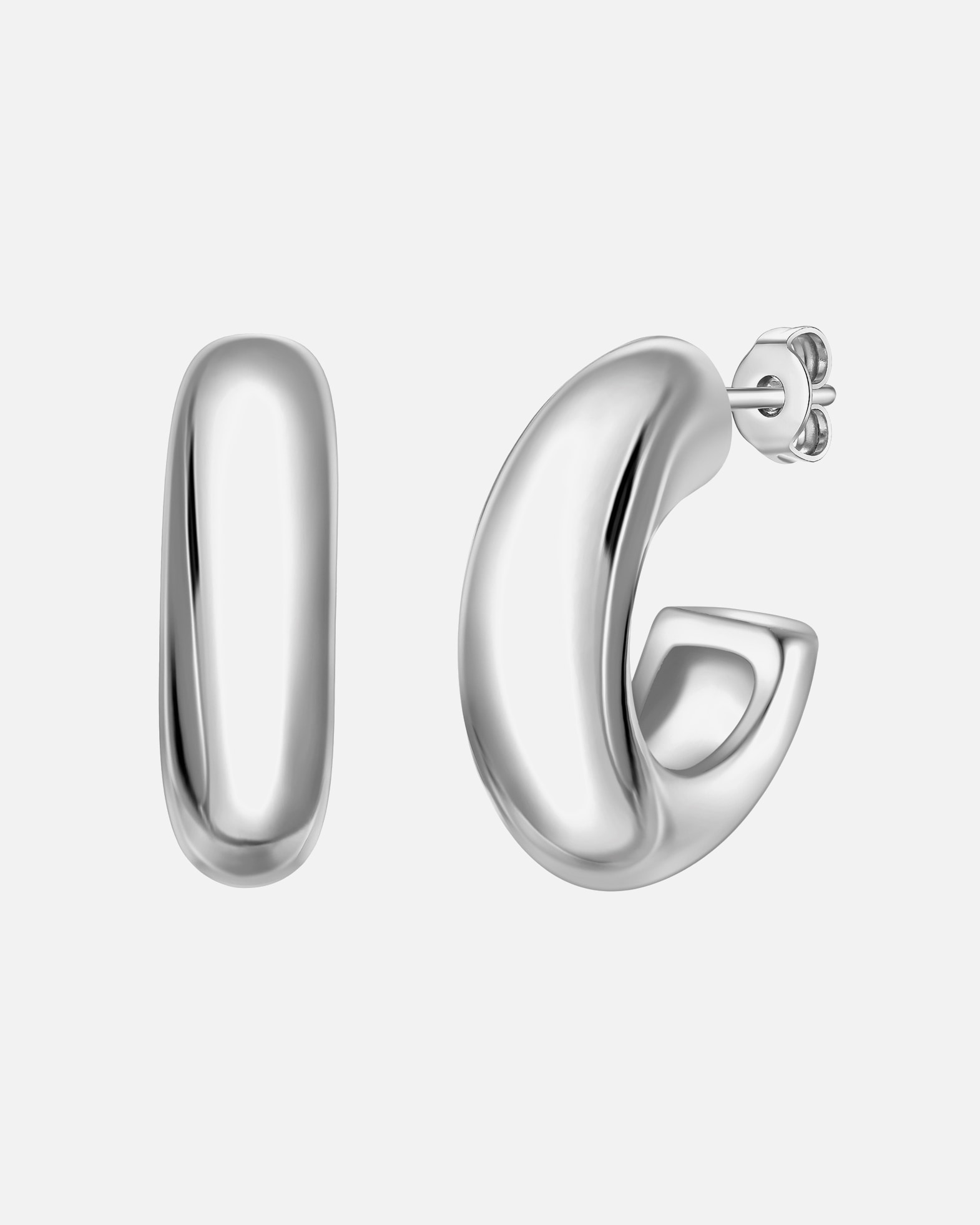 Obrączki dla Kobieta Yokoamii Kolczyki kola z metalowego stopu w srebrze 19,4 mm