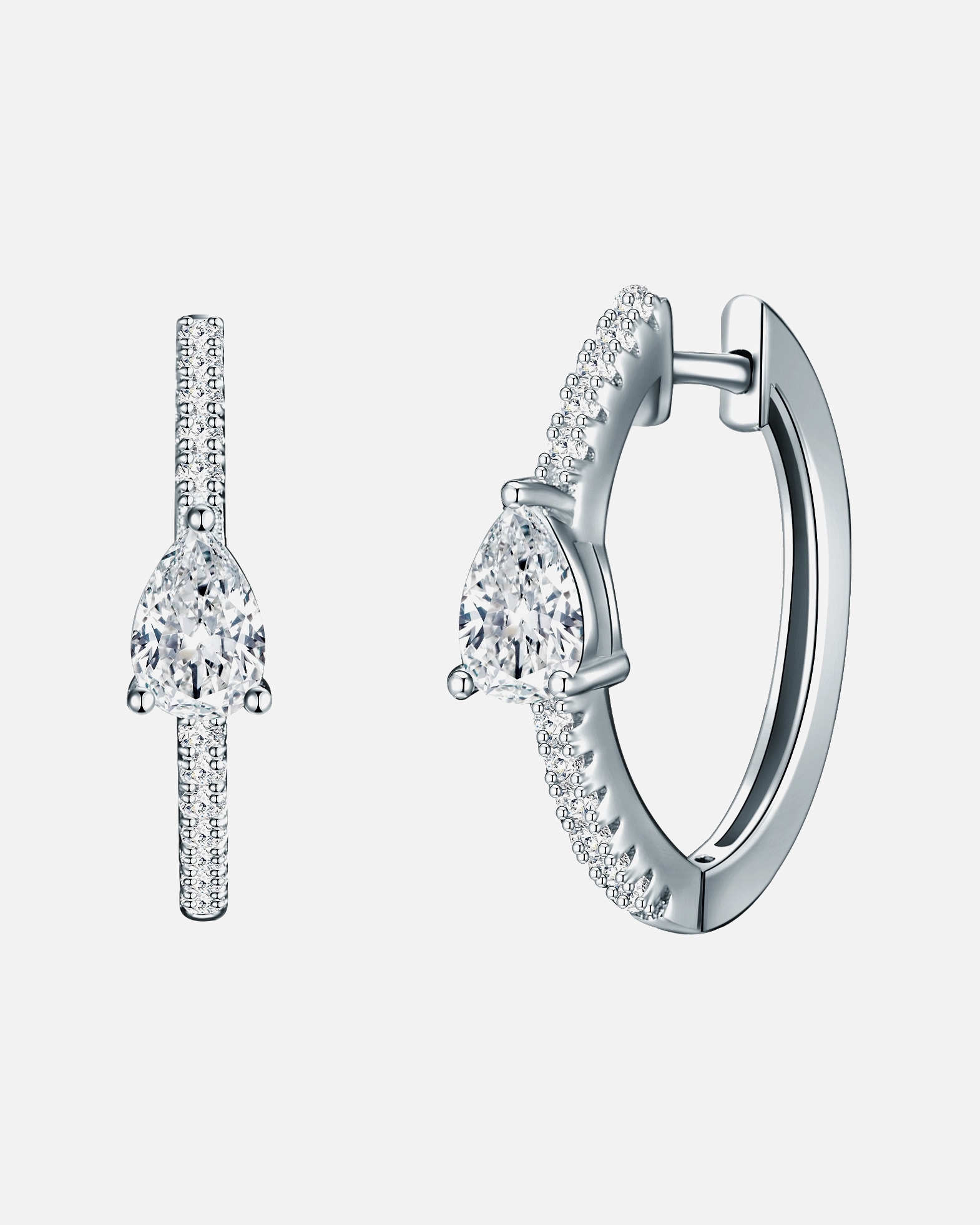 Obrączki dla Kobieta Srebrne kolczyki kreole srebro wysokiej próby Cyrkonia srebrny 17,2 mm