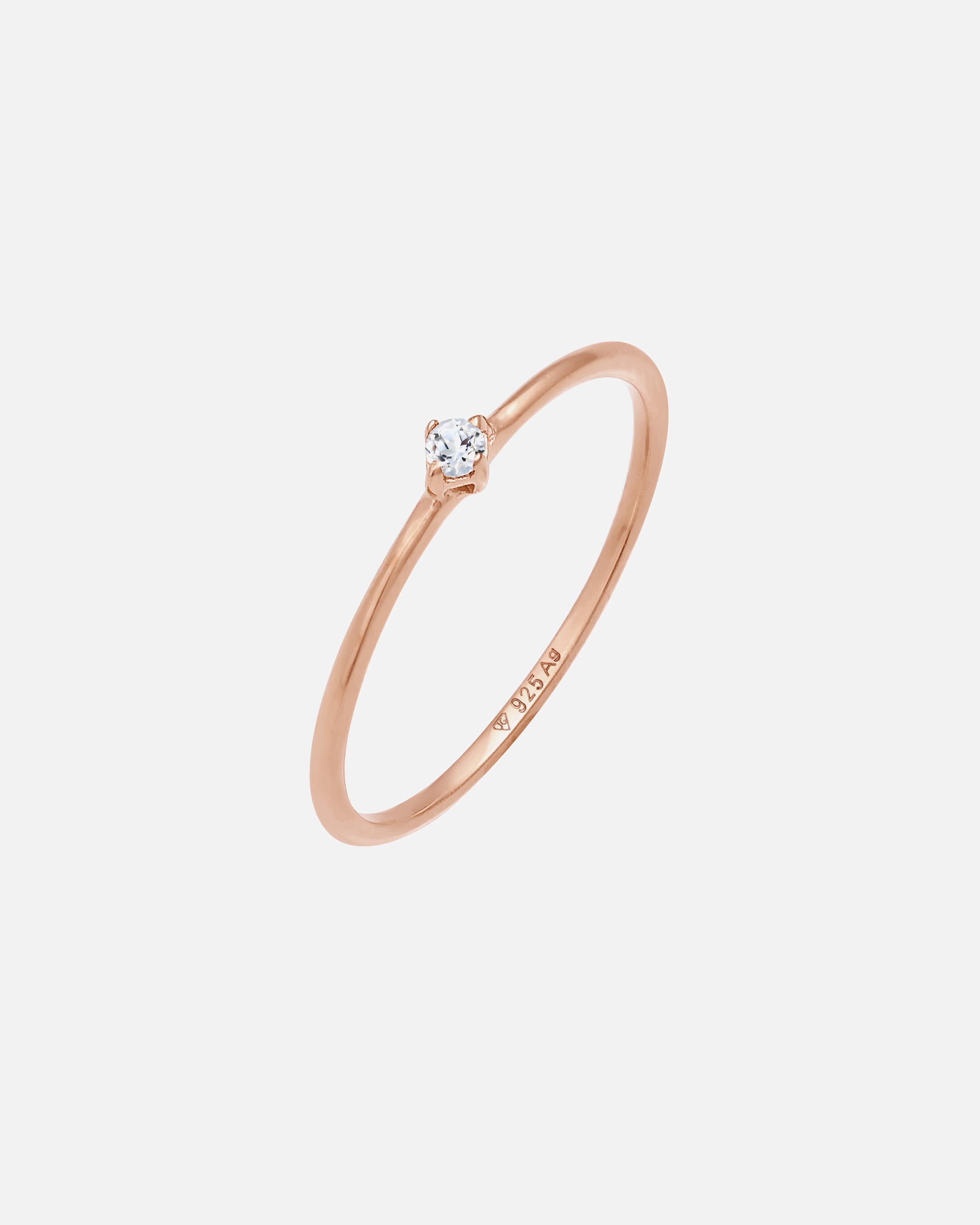 Pierścionek dla Kobieta Elli PREMIUM Damski pasjans elegancki filigranowy z kamieniem Topaz w pozłacanym srebrze próby 925 Sterling Silver 54