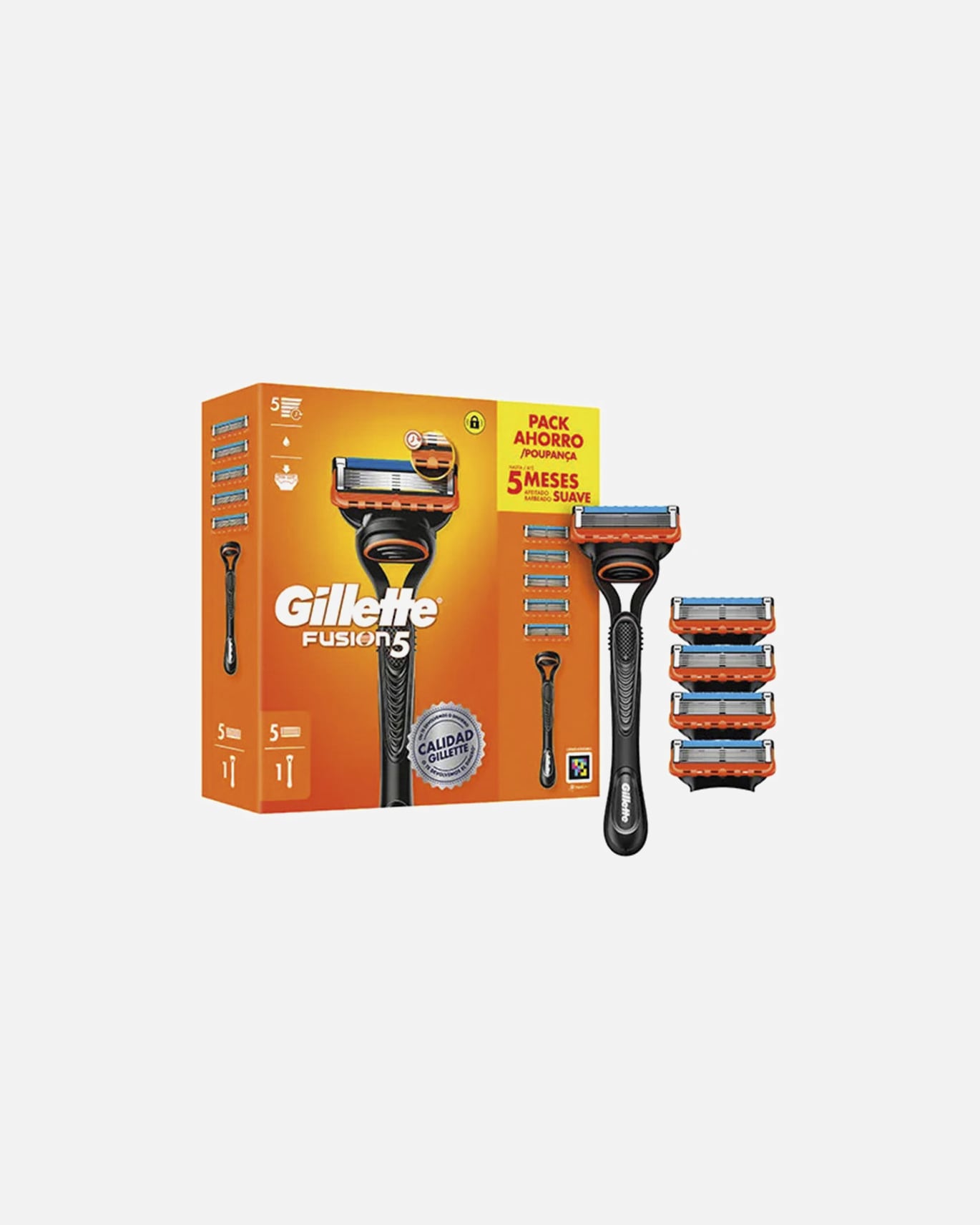 Brzytwa dla Mężczyzna Gillette Maszynka do golenia GILLETTE FUSION 5 + 5 wkładów 5 recambios