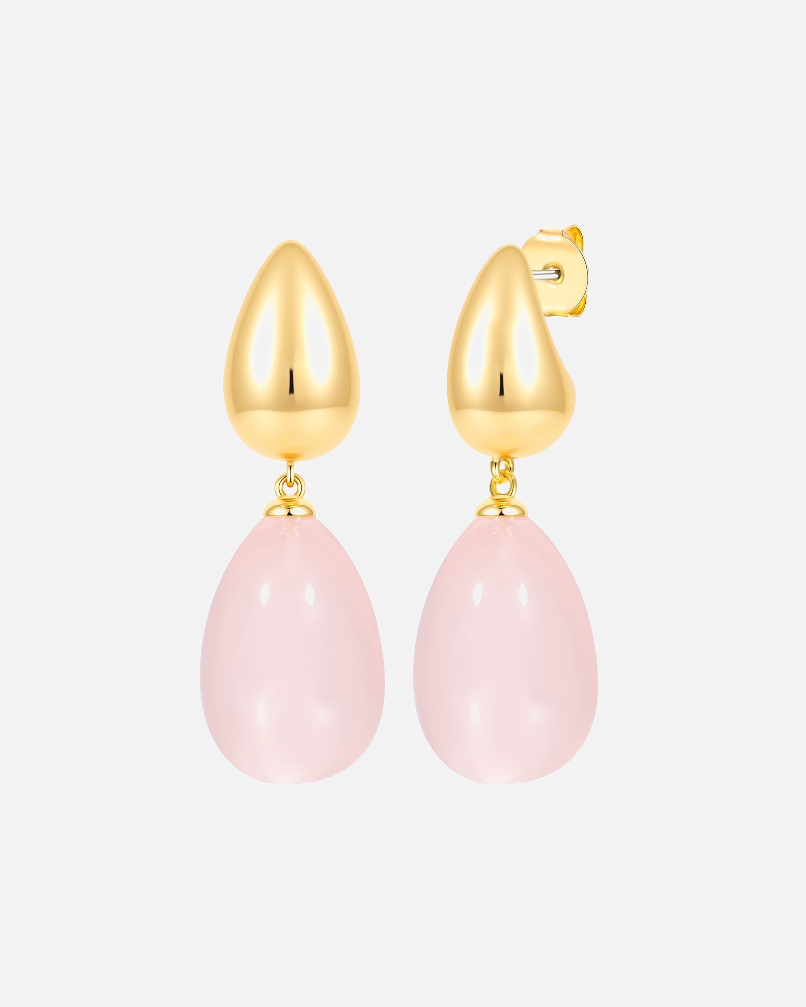 Kolczyki dla Kobieta Yokoamii Kolczyki wiszace z mosiadzu w kolorze zlotym z tworzywem sztucznym 44,5 mm