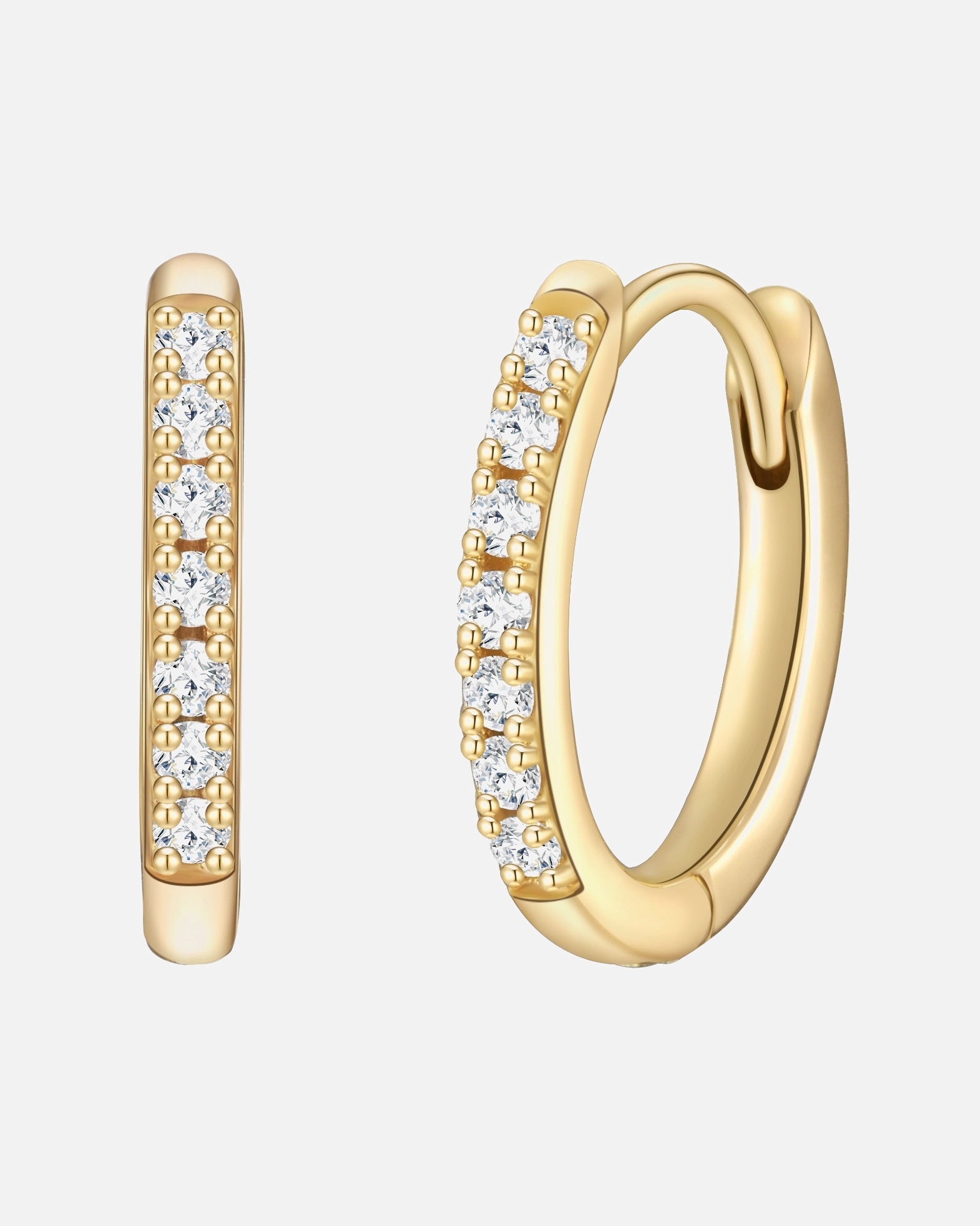 Kolczyki dla Kobieta Glanzstücke München Kolczyki z Srebro wysokiej próby w Żółte złoto 14,8 mm