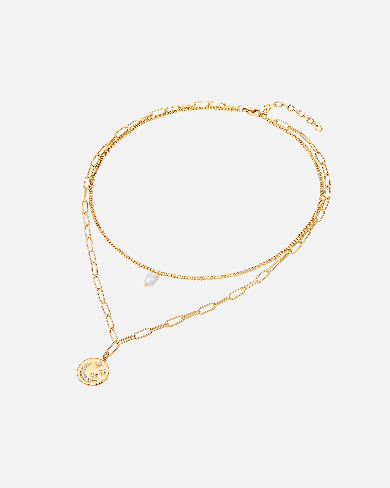 Naszyjnik dla Kobieta Valero Pearls Stal nierdzewna Preciosa Perła hodowlana słodkowodna 38,0/43,0 cm Basiskette + 5,0 cm Verläng