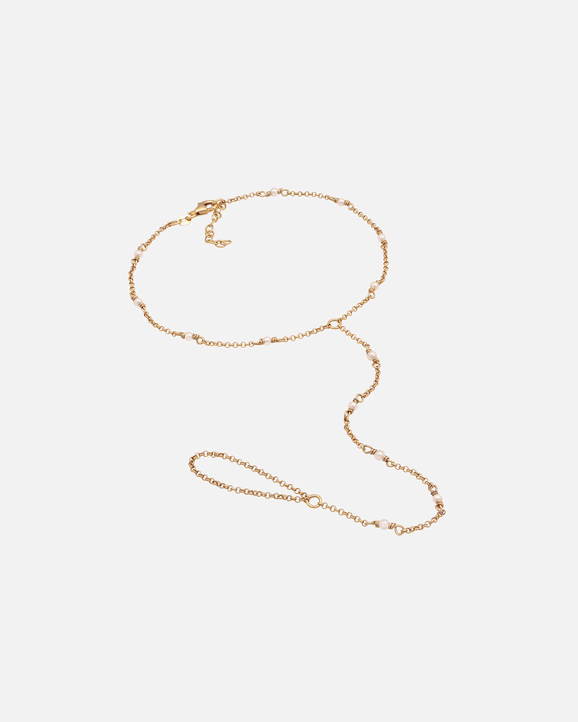 Ozdoby dla Kobieta Elli Damski naszyjnik na kostkę z perłami muszlowymi ze srebra próby 925 22