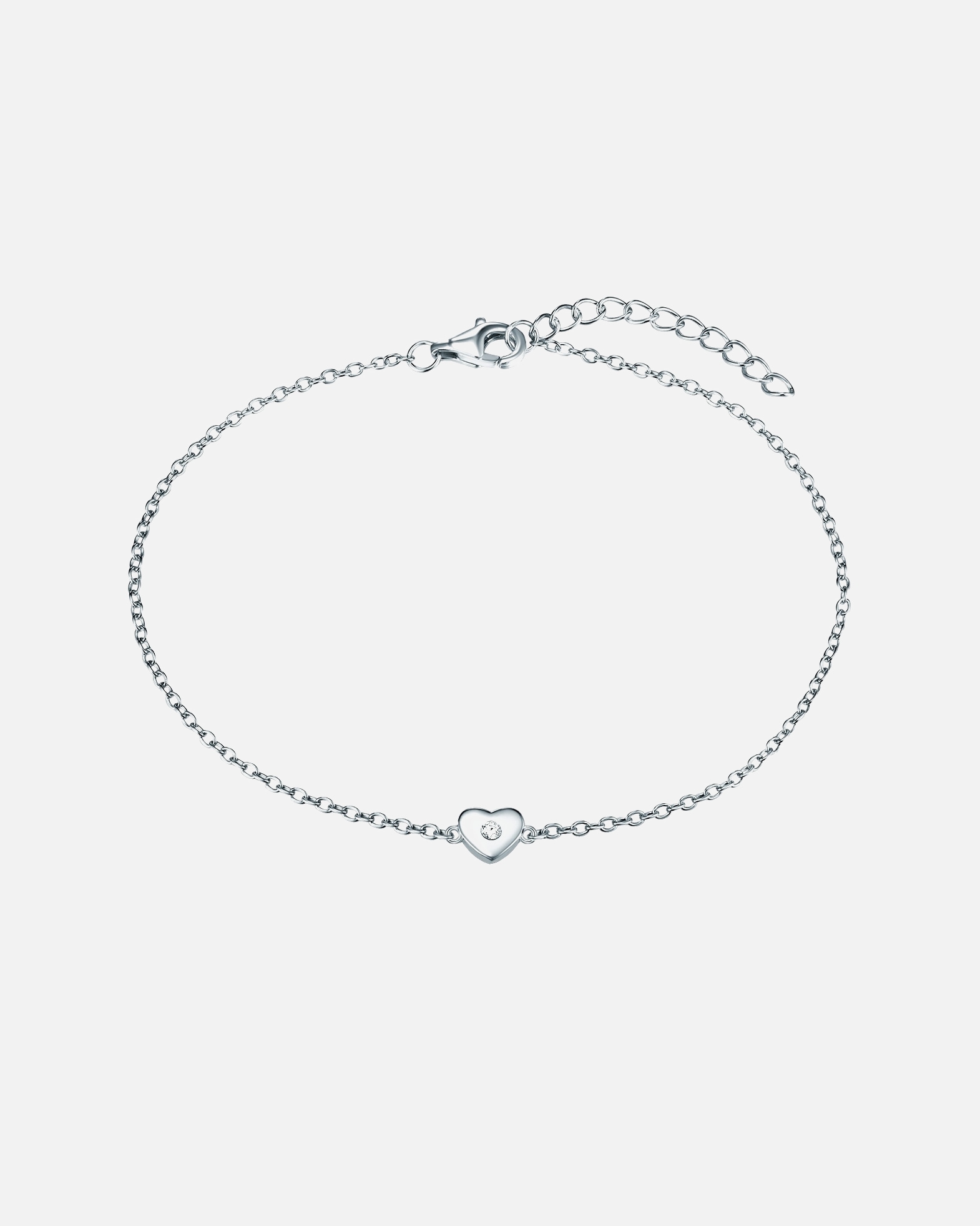 Bransoletka dla Kobieta Rafaela Donata Srebrna bransoleta Serce srebro wysokiej próby Cyrkonia różowe złoto 19,0 cm Basislänge + 3,0 cm Verlängerung