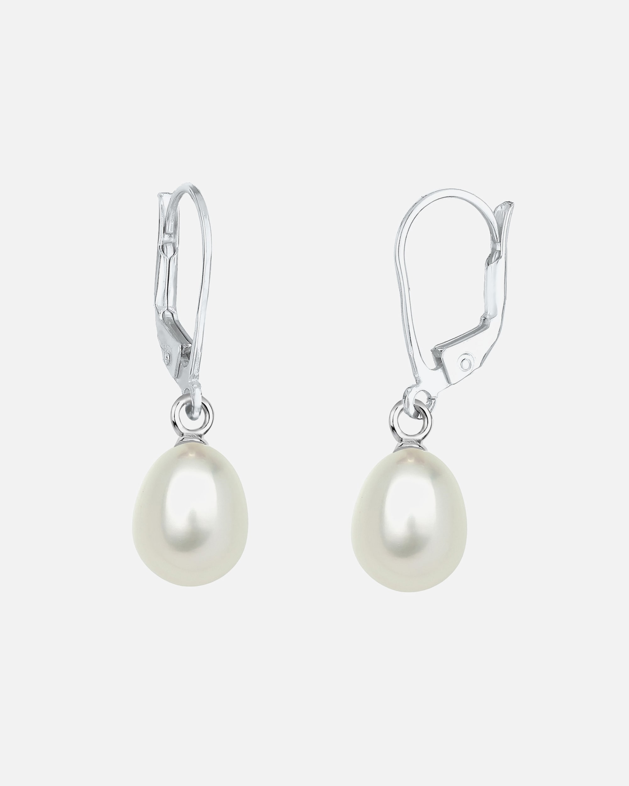 Kolczyki dla Kobieta Elli Damska zawieszka do uszu Classic Basic z perłą hodowlana słodkowodną w srebrze próby 925 Sterling Silver silberfarben