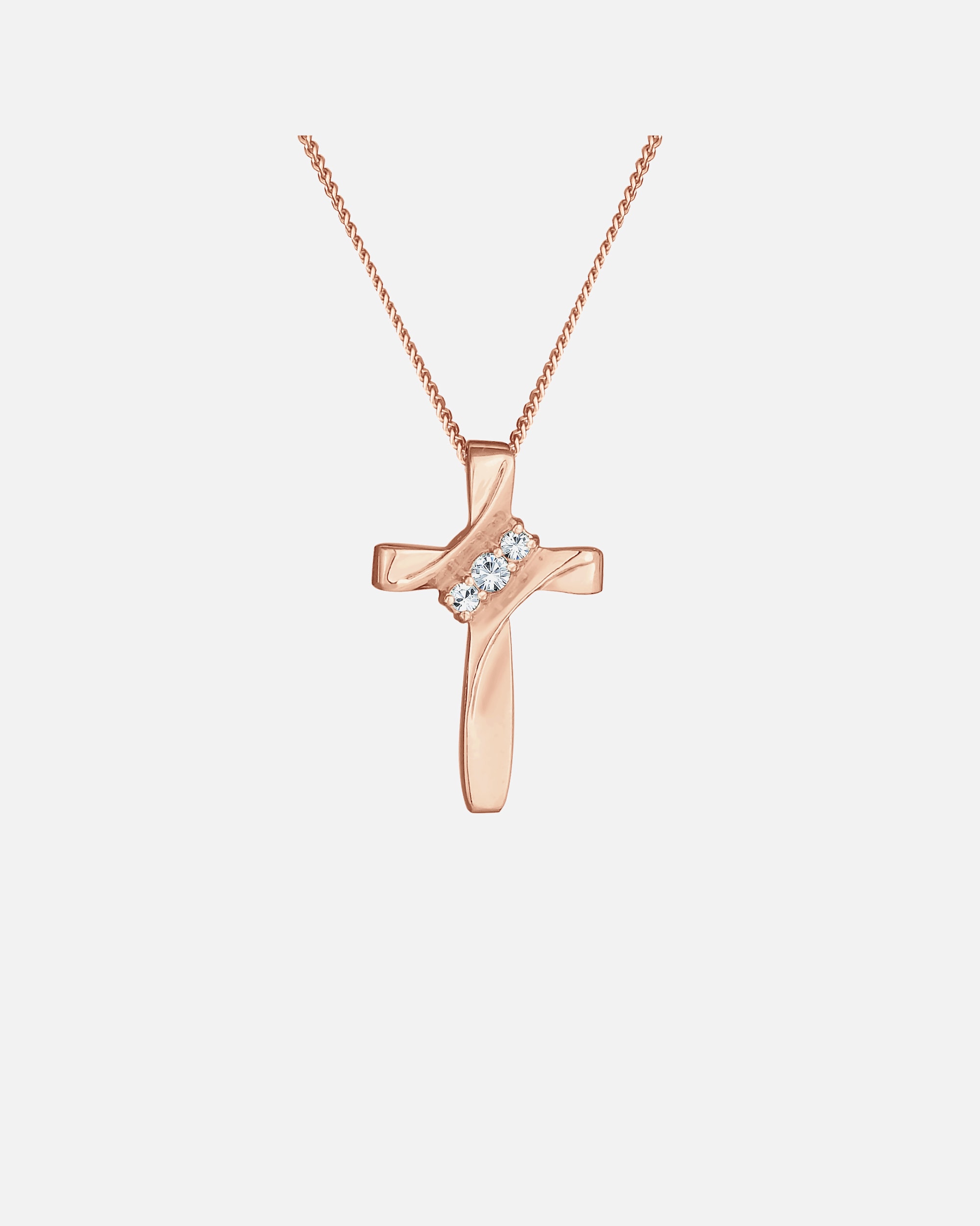 Naszyjnik dla Kobieta Elli Krzyż damski z kryształami w srebrze próby 925 Sterling Silver 45