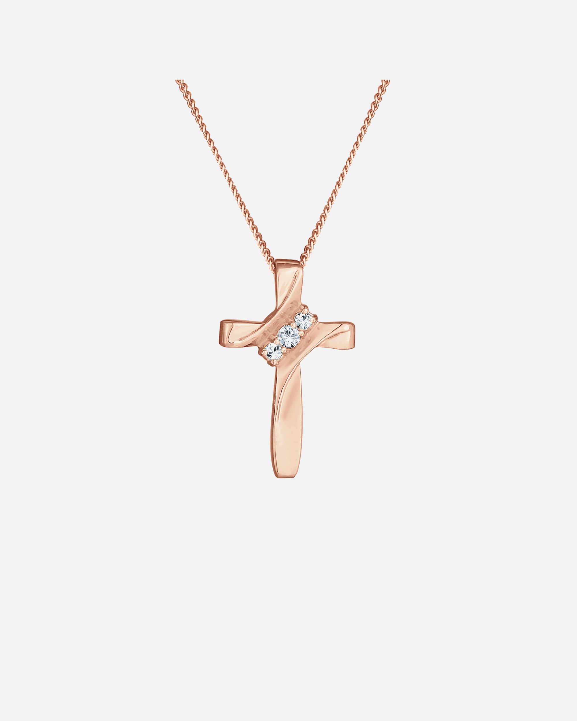 Naszyjnik dla Kobieta Elli Krzyż damski z kryształami w srebrze próby 925 Sterling Silver 55