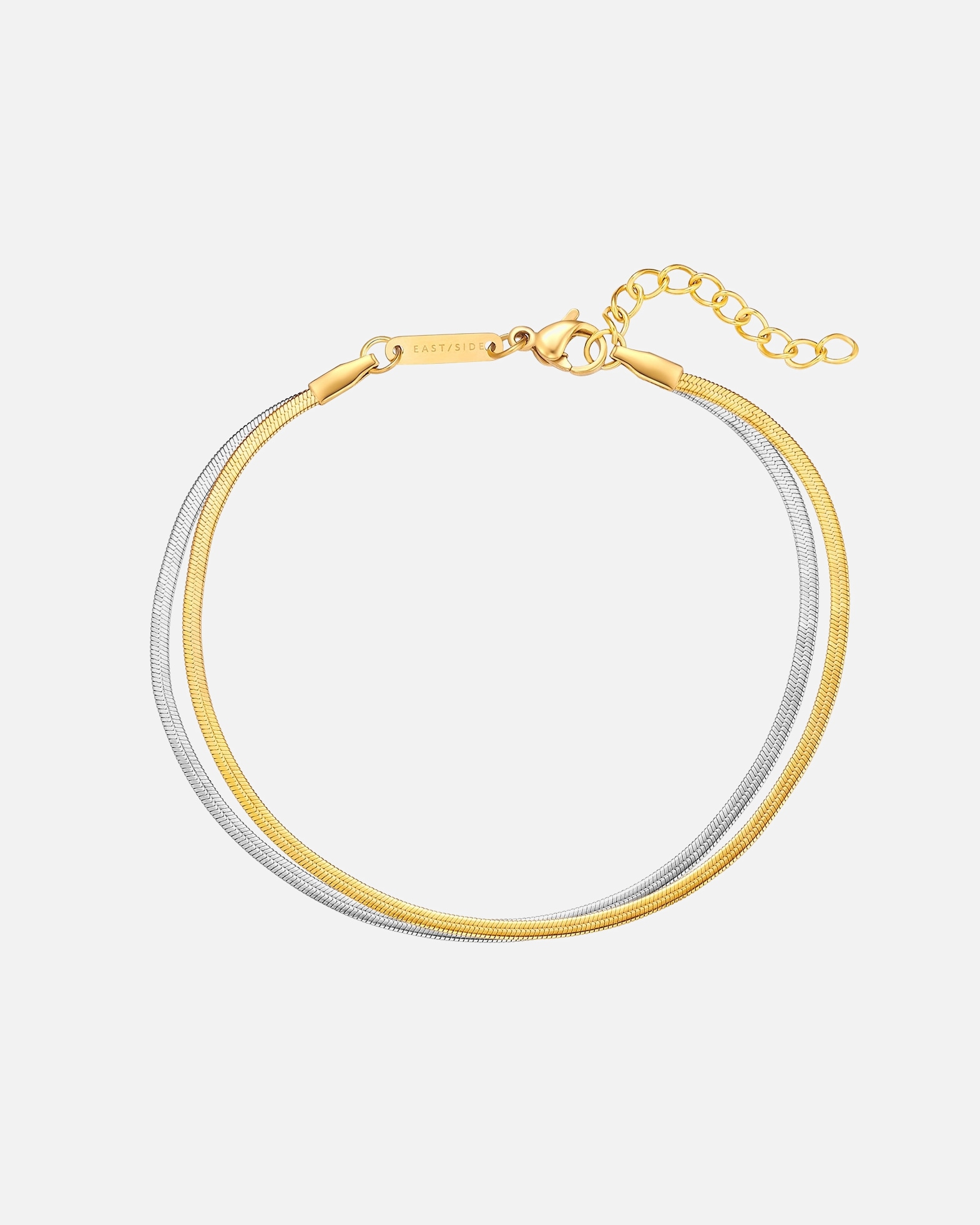 Bransoletka dla Kobieta Kobiety Bransoletka Stal nierdzewna Srebrny/żółte złoto 17,0 cm Basislänge + 3,0 cm Verlängerung