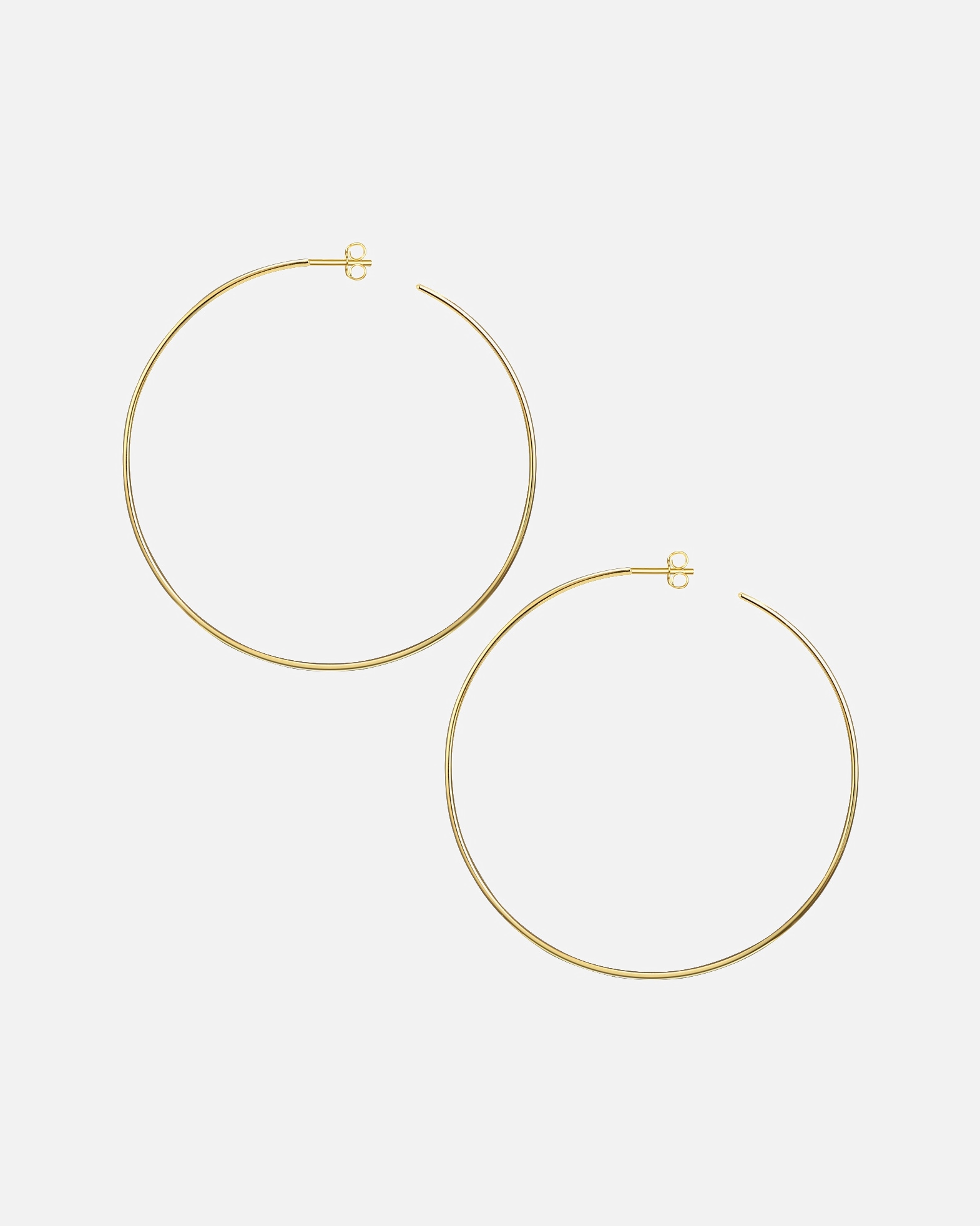 Kolczyki dla Kobieta Glanzstücke München Srebrne kolczyki kreole srebro wysokiej próby żółte złoto 66,0 mm