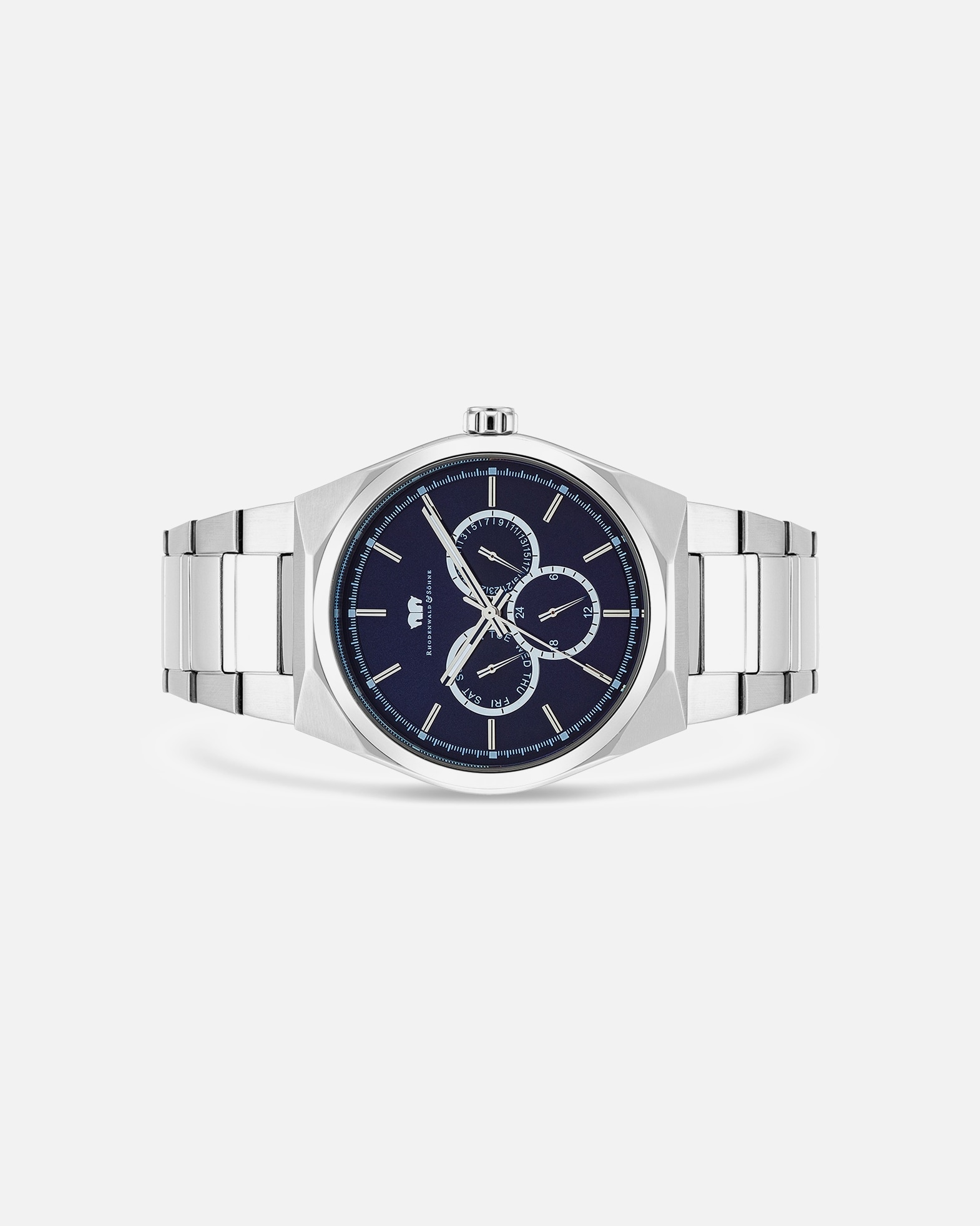 Zegar dla Mężczyzna Rhodenwald & Söhne Wielofunkcyjny Cooledge Srebrny Stal nierdzewna Srebrny 42,0 mm