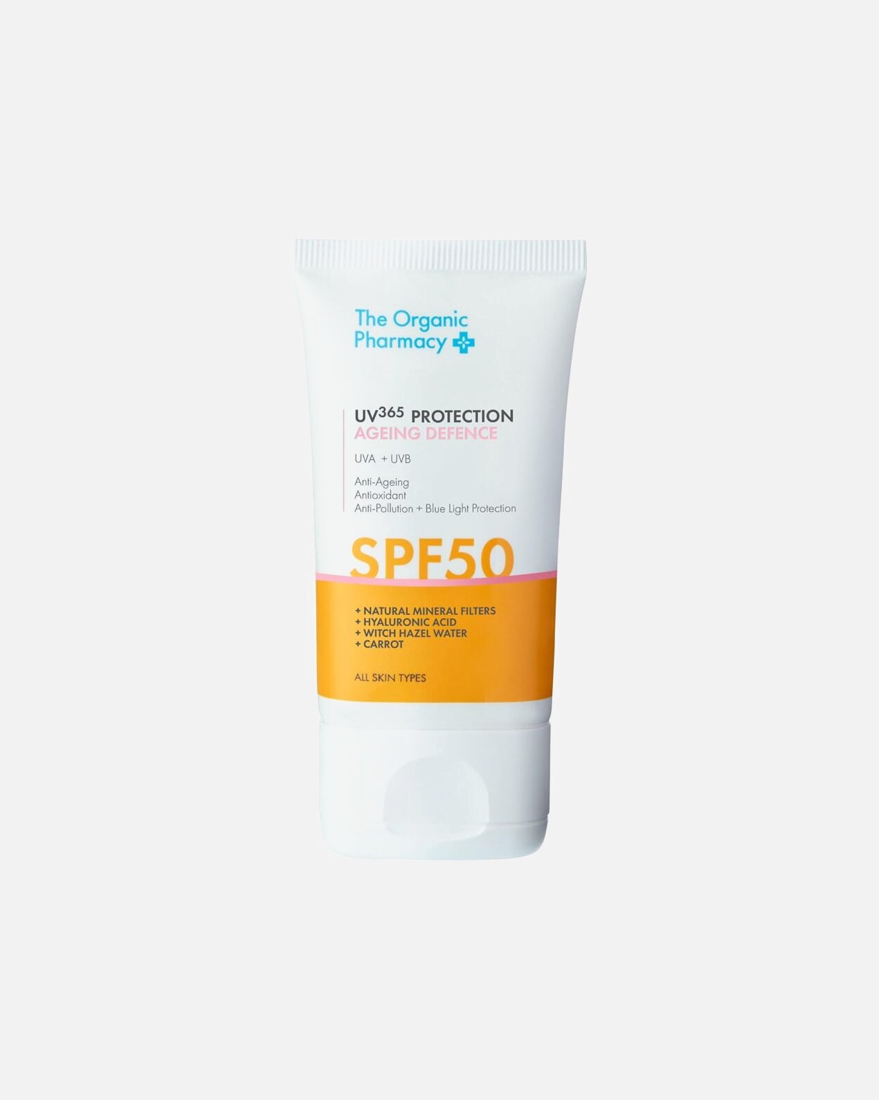 Krem do opalania dla Unisex The Organic Pharmacy UV 365 Protection Ageing Defence SPF 50 40 ml