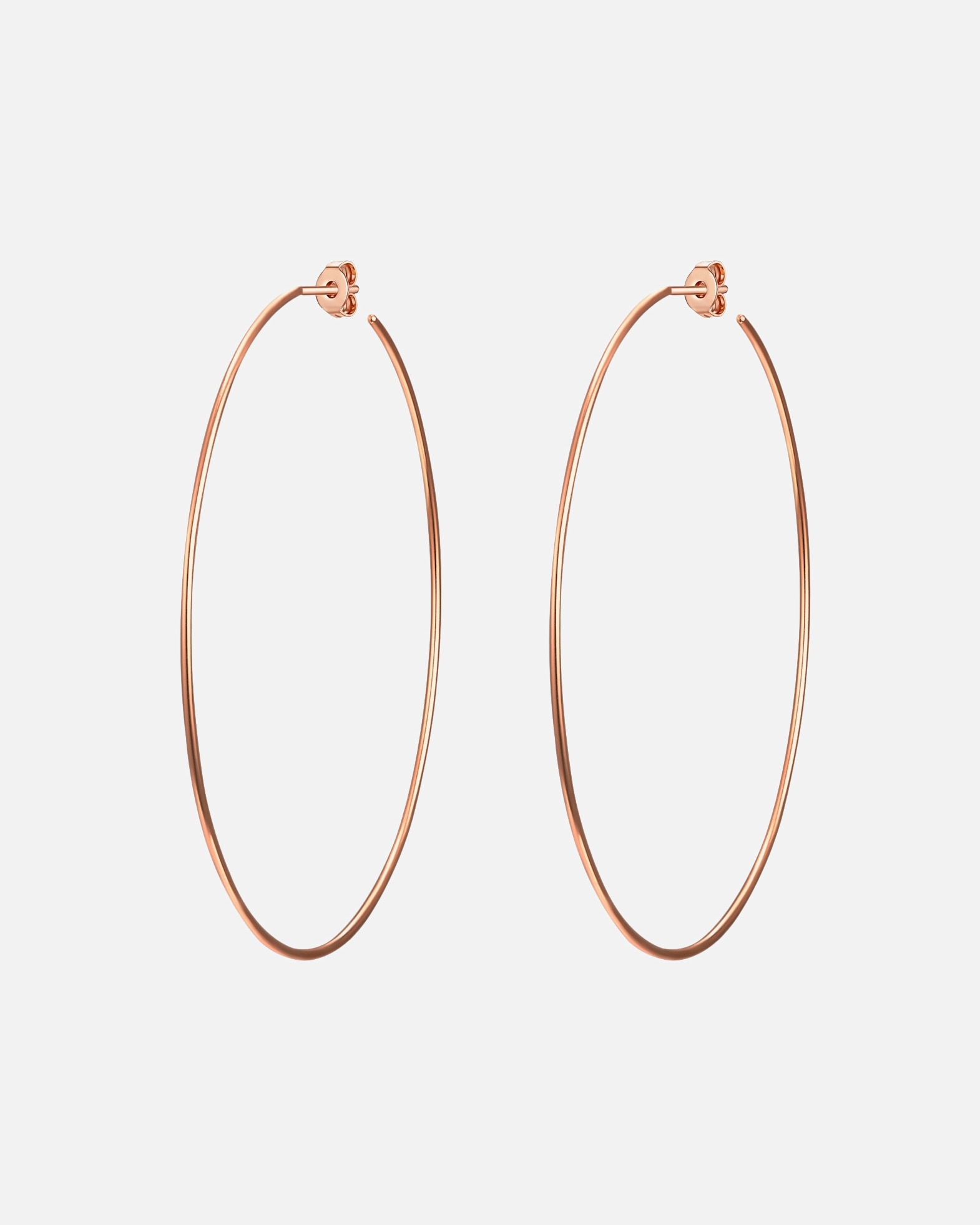 Obrączki dla Kobieta Kolczyki z Srebro wysokiej próby w Różowy złoty 66,0 mm