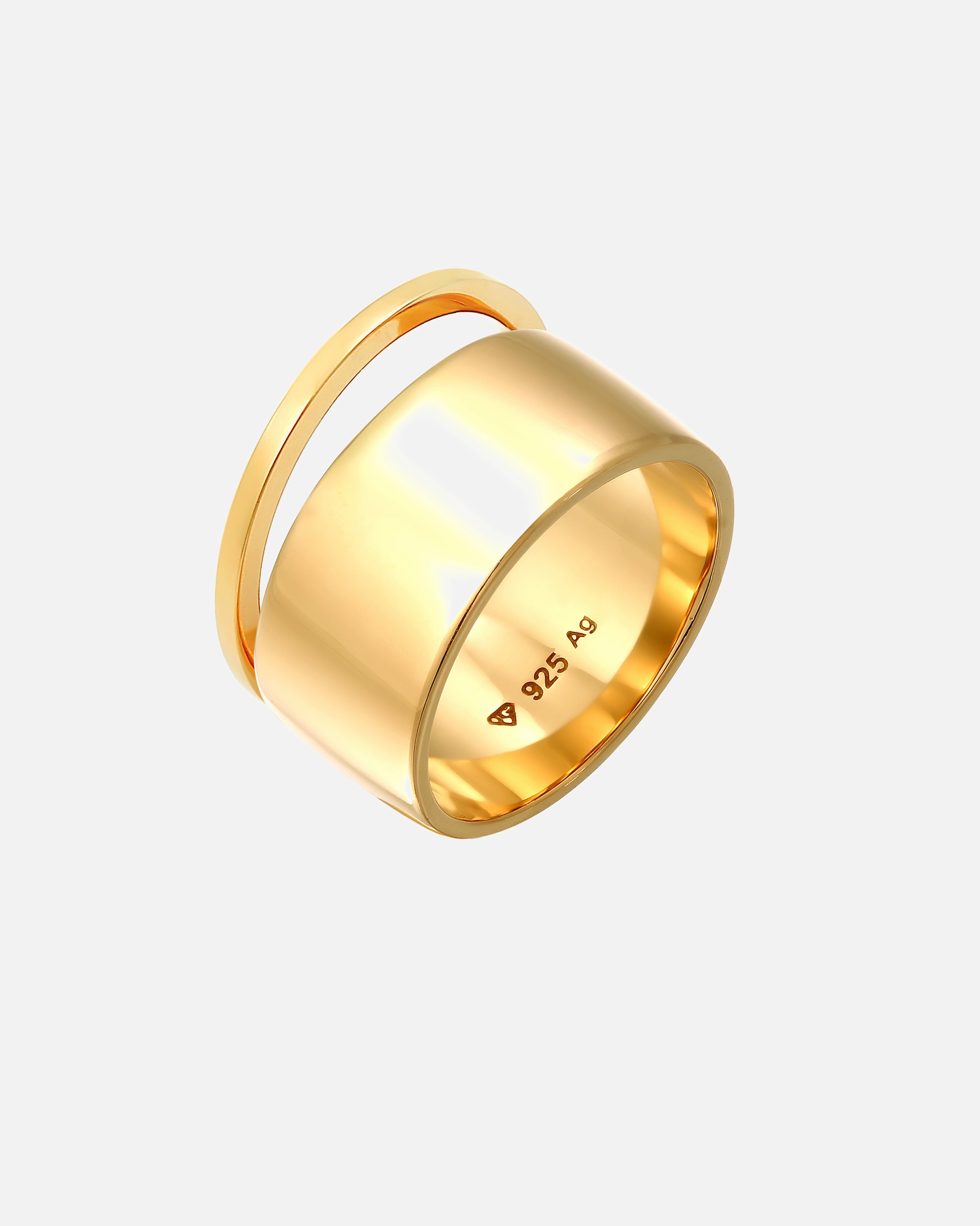 Pierścionek dla Kobieta Elli Bandring Stacking Breit Schmal 2er Set 925 Sterling Silber 56