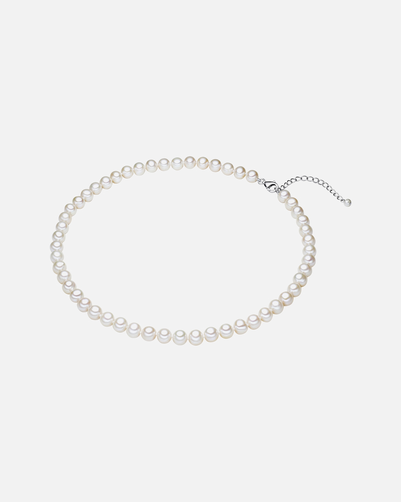 Naszyjnik dla Kobieta Valero Pearls Naszyjnik srebrny srebro wysokiej próby Perła hodowlana słodkowodna srebrny 40 cm + 5 cm