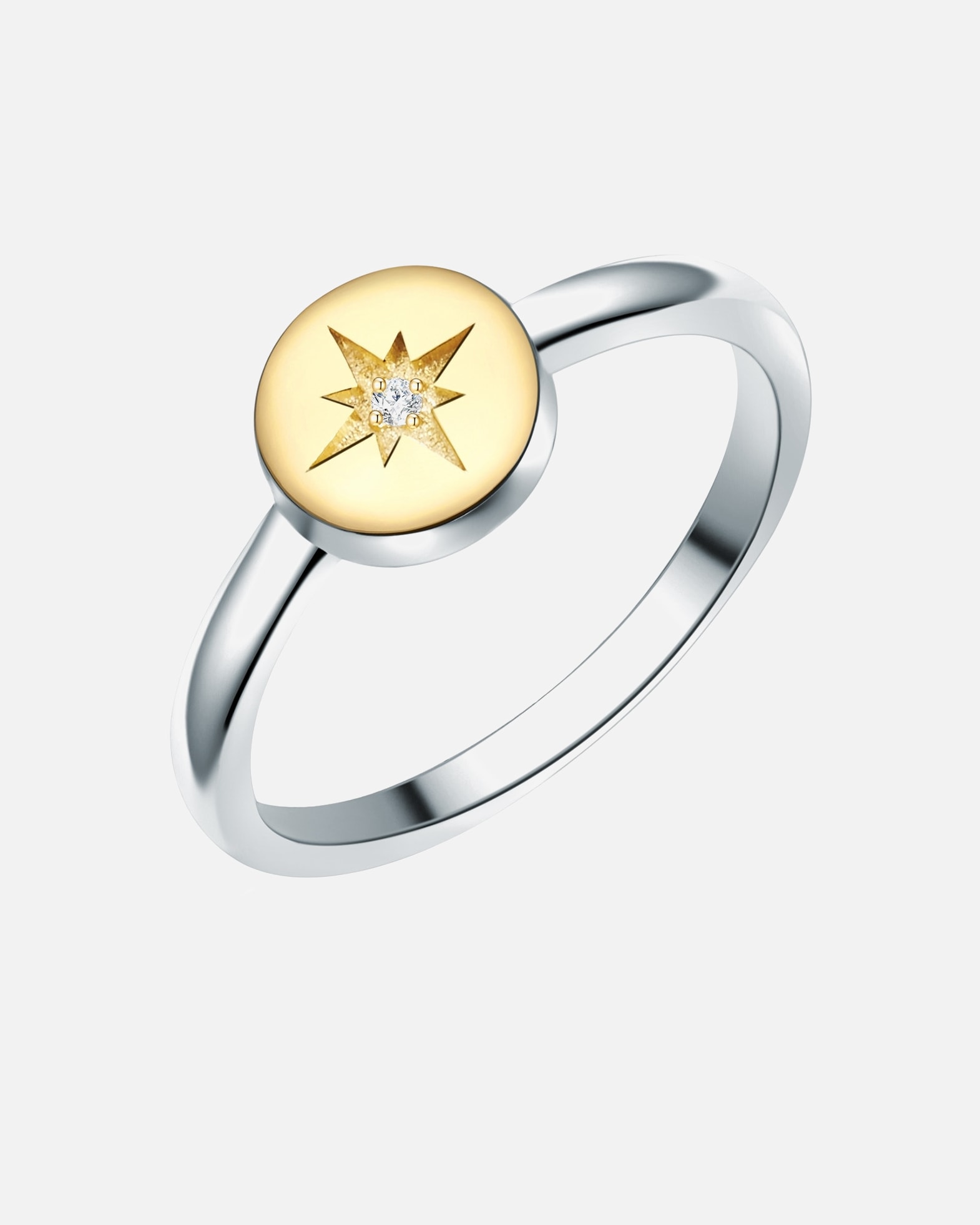 Pierścionek dla Kobieta Srebro wysokiej pr óby Brylant 54