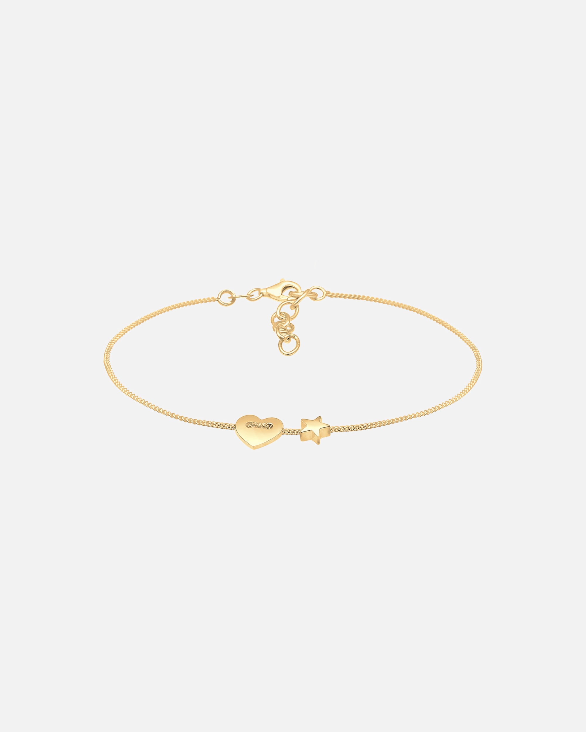 Bransoletka dla Kobieta Elli Damski pierścionek z sercem i gwiazdami Astro Filigree ze srebra próby 925 Sterling Silver goldfarben